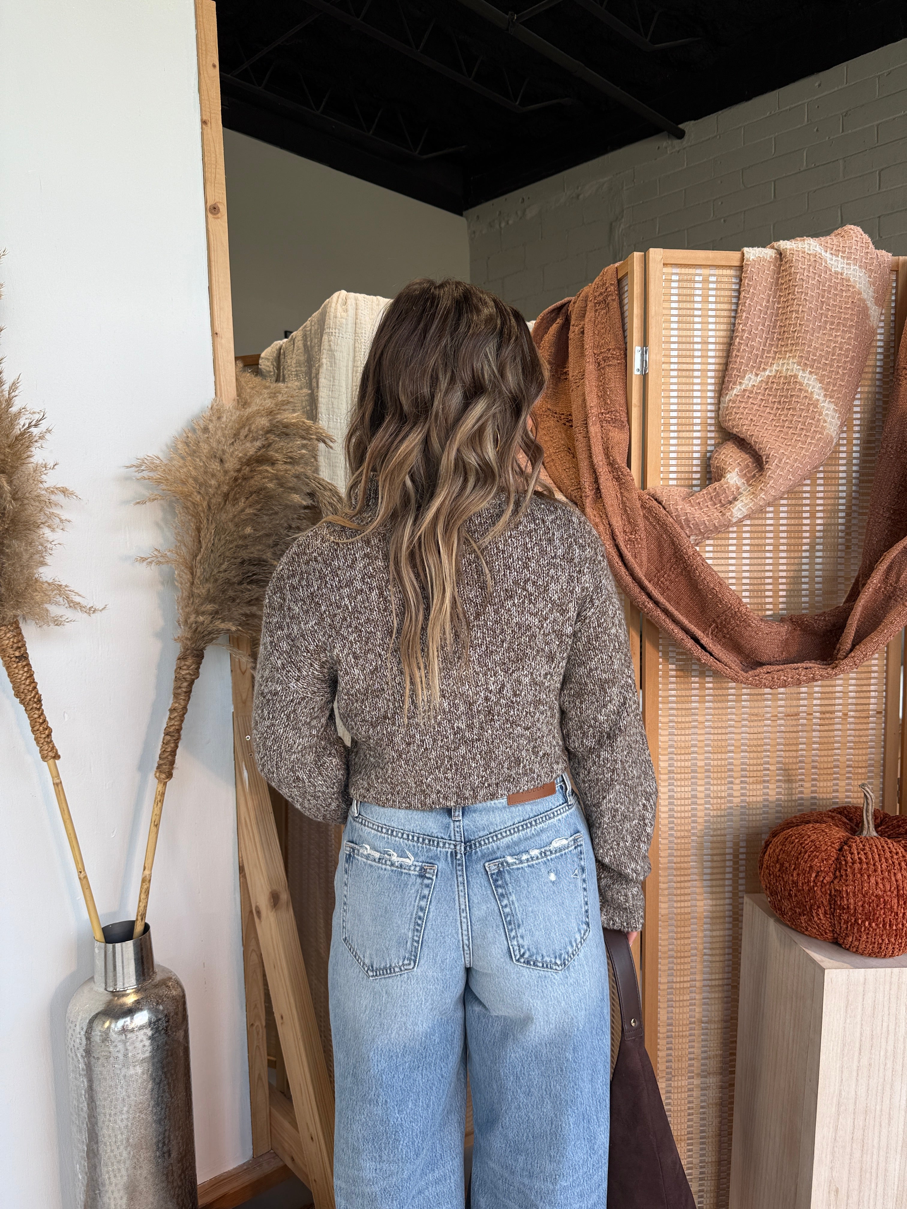 Gilmore Girl Turtleneck Sweater Mocha