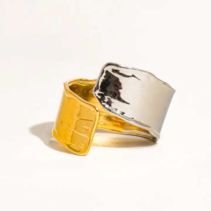 Emmy 18K Gold Two Tone Wrap Ring