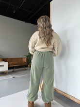 Load image into Gallery viewer, Cross My Mind Crochet Joggers Matcha
