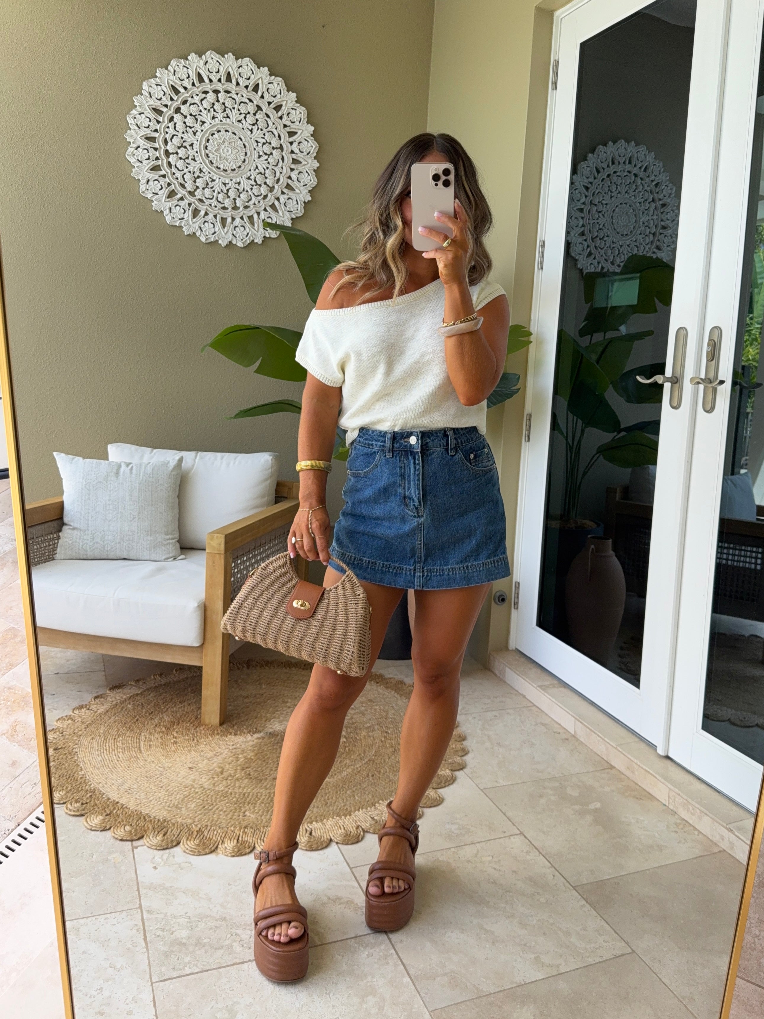Starlit Summer Knit Top Ivory