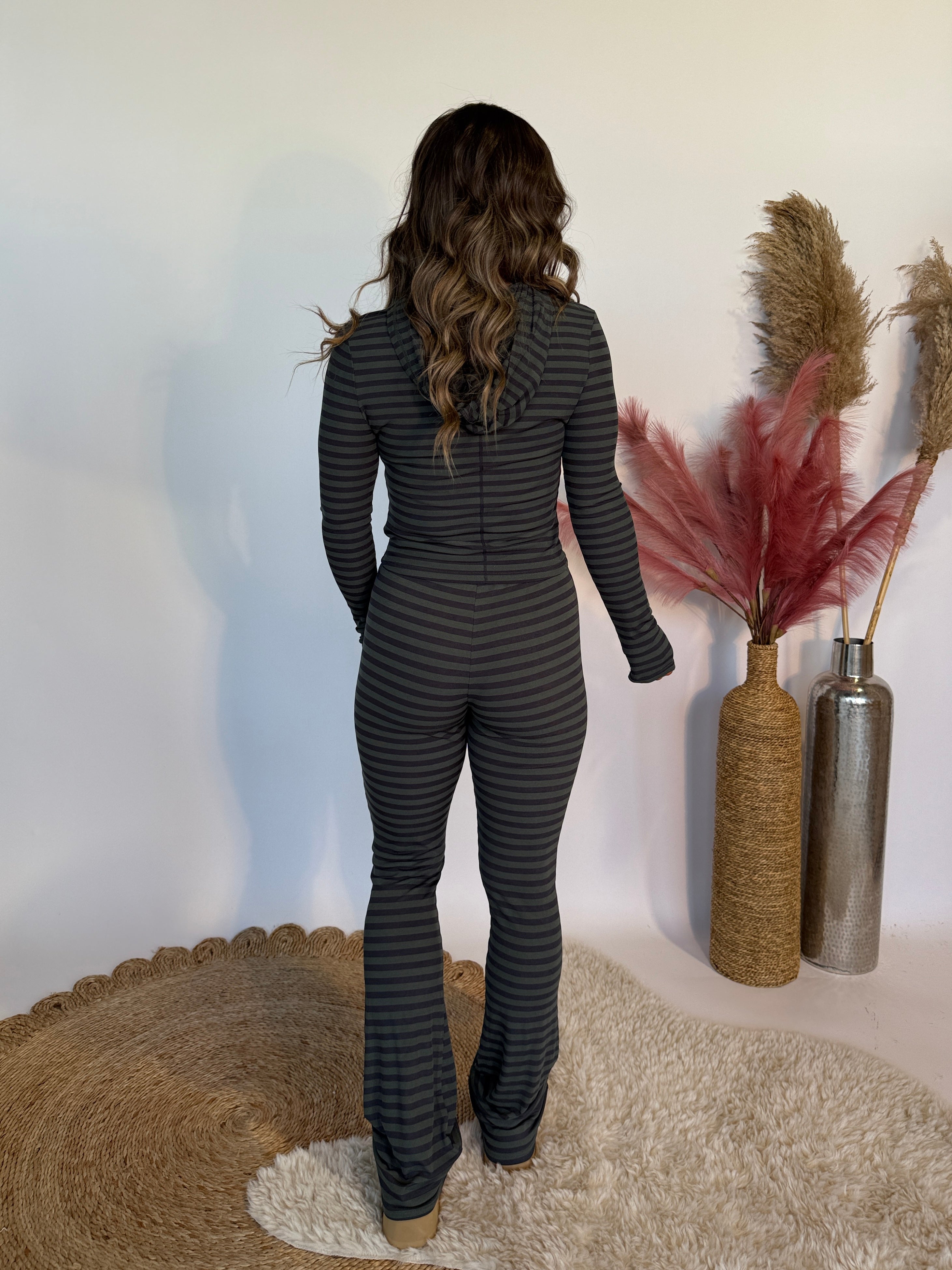 Little Moments Striped Pants Set Navy