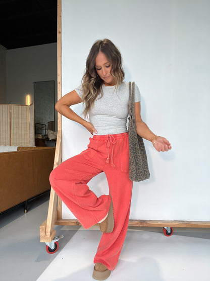 Bloome Wide Leg Pants Fusion Coral