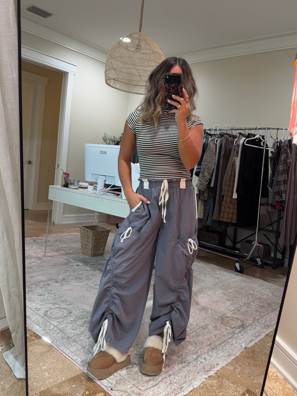 Field Goal Boho Joggers Blue Grey