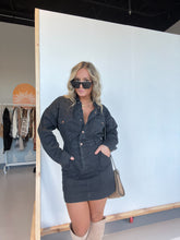 Load image into Gallery viewer, Denim Or Not Mini Dress Black
