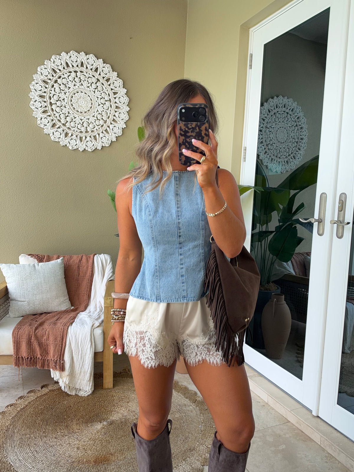 Charlotte Light Denim Top