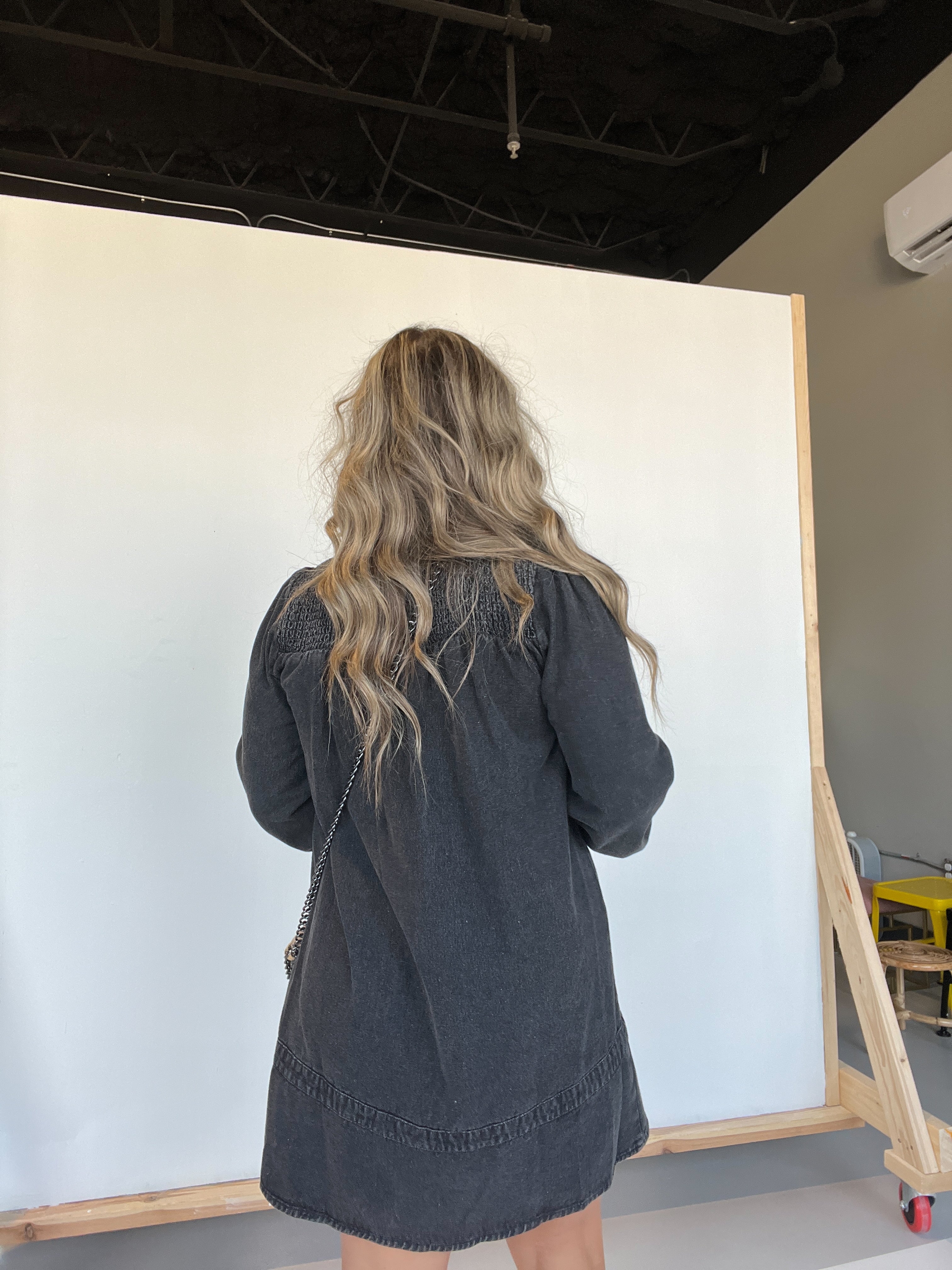 Cheyenne Denim Dress Washed Black