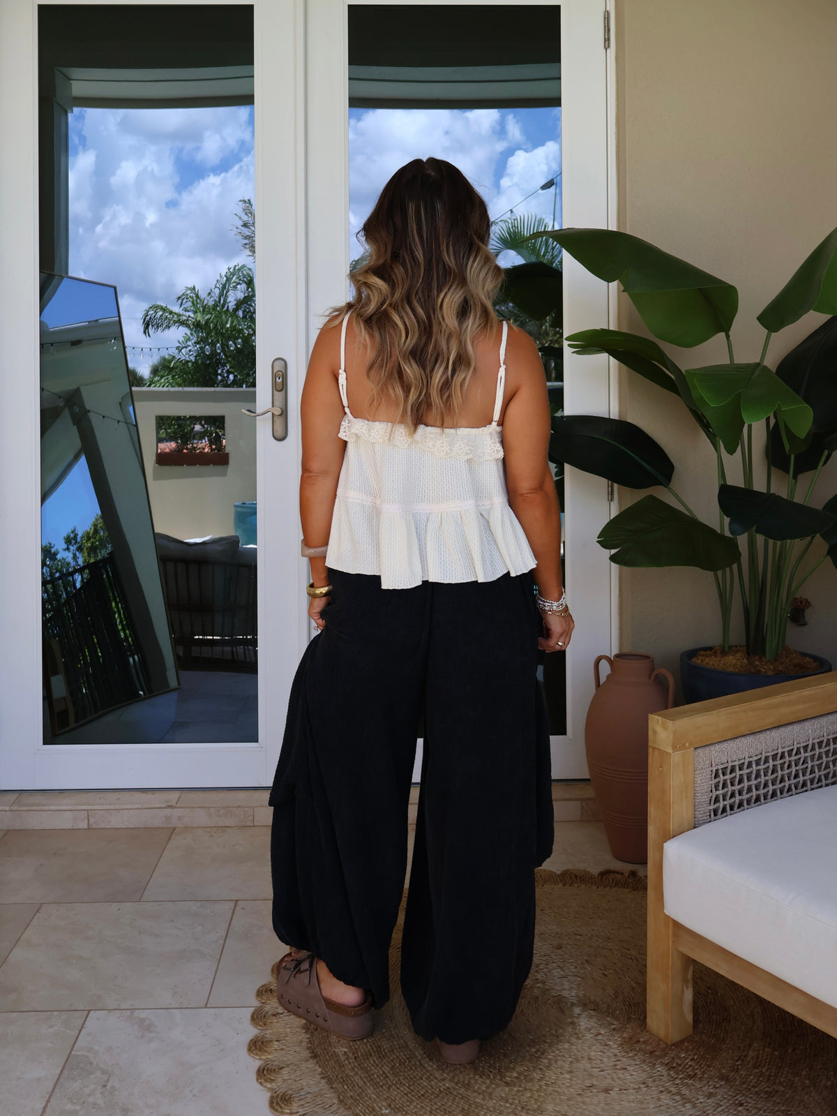 Easy Street Barrel Joggers Black
