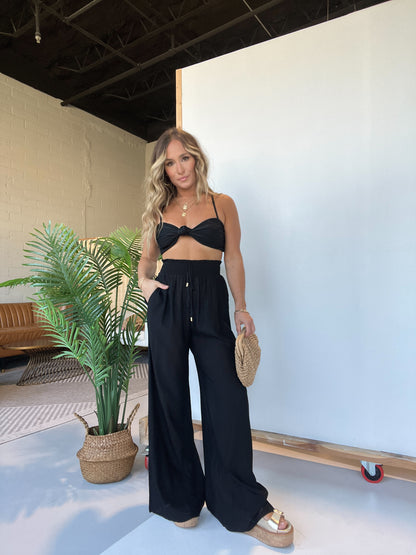 Easy Breezy Beach Pants Black