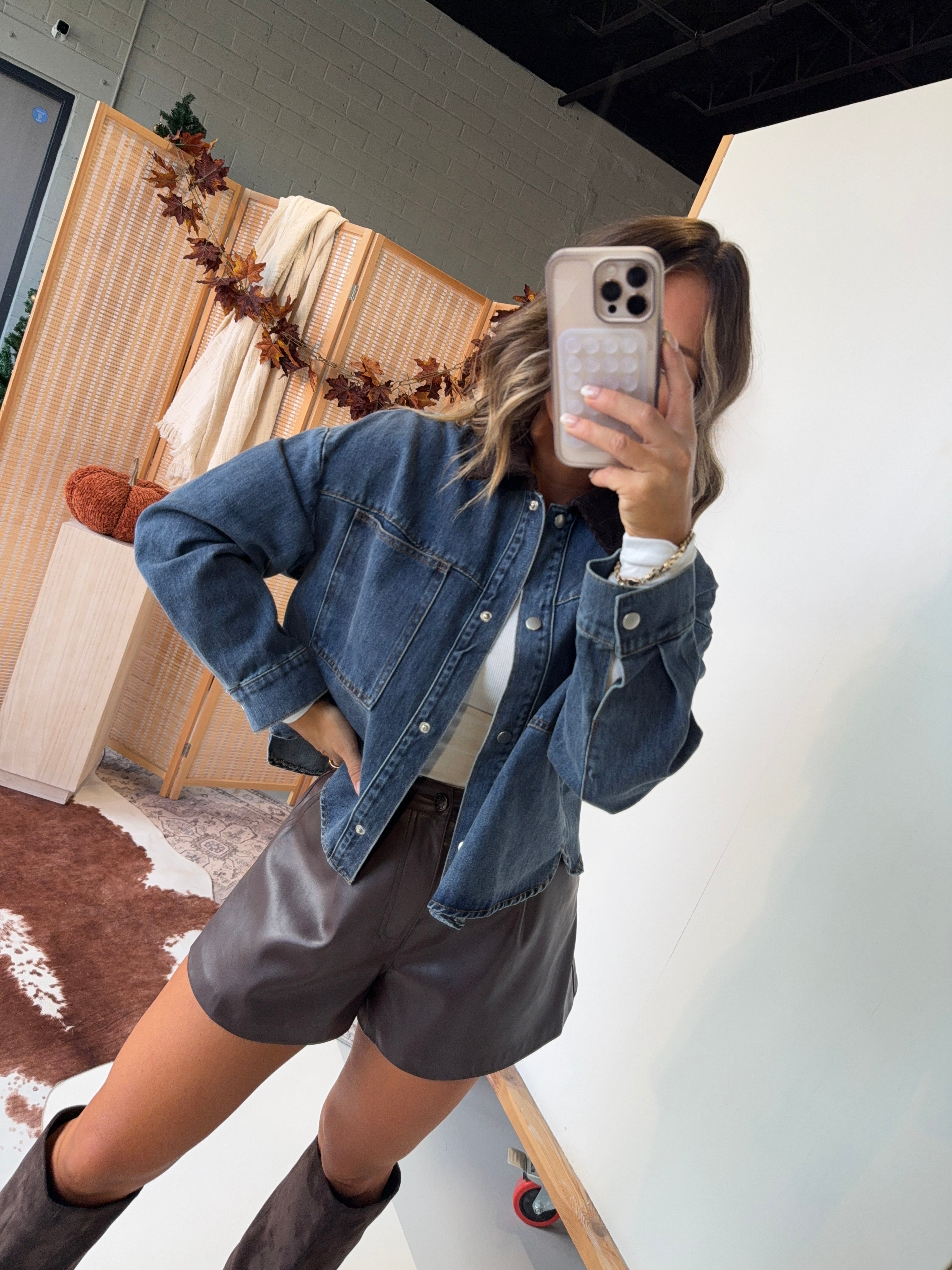 Hidden Honey Barn Jacket Dark Denim