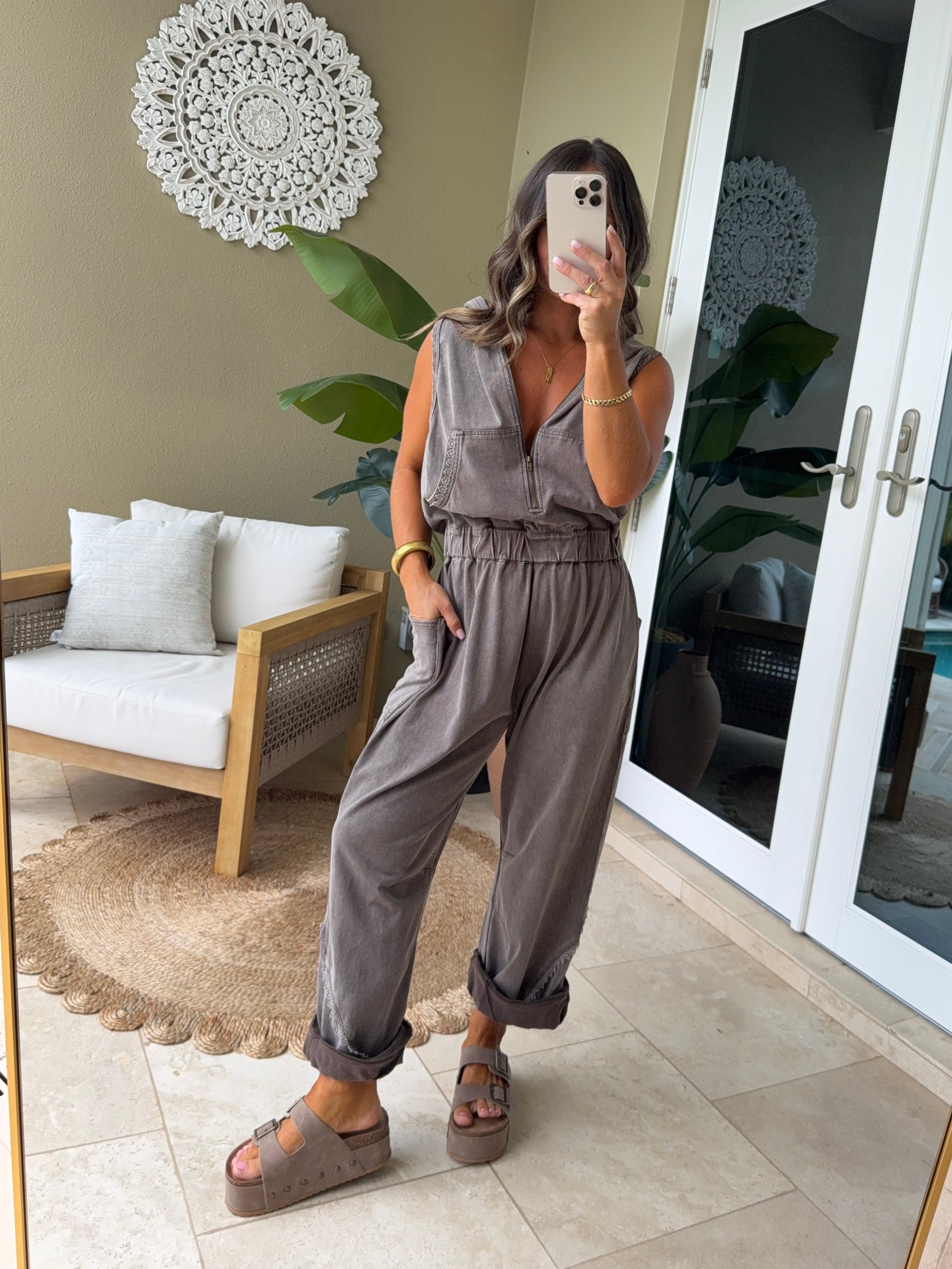 Playa Zip-Up Jumpsuit Espresso