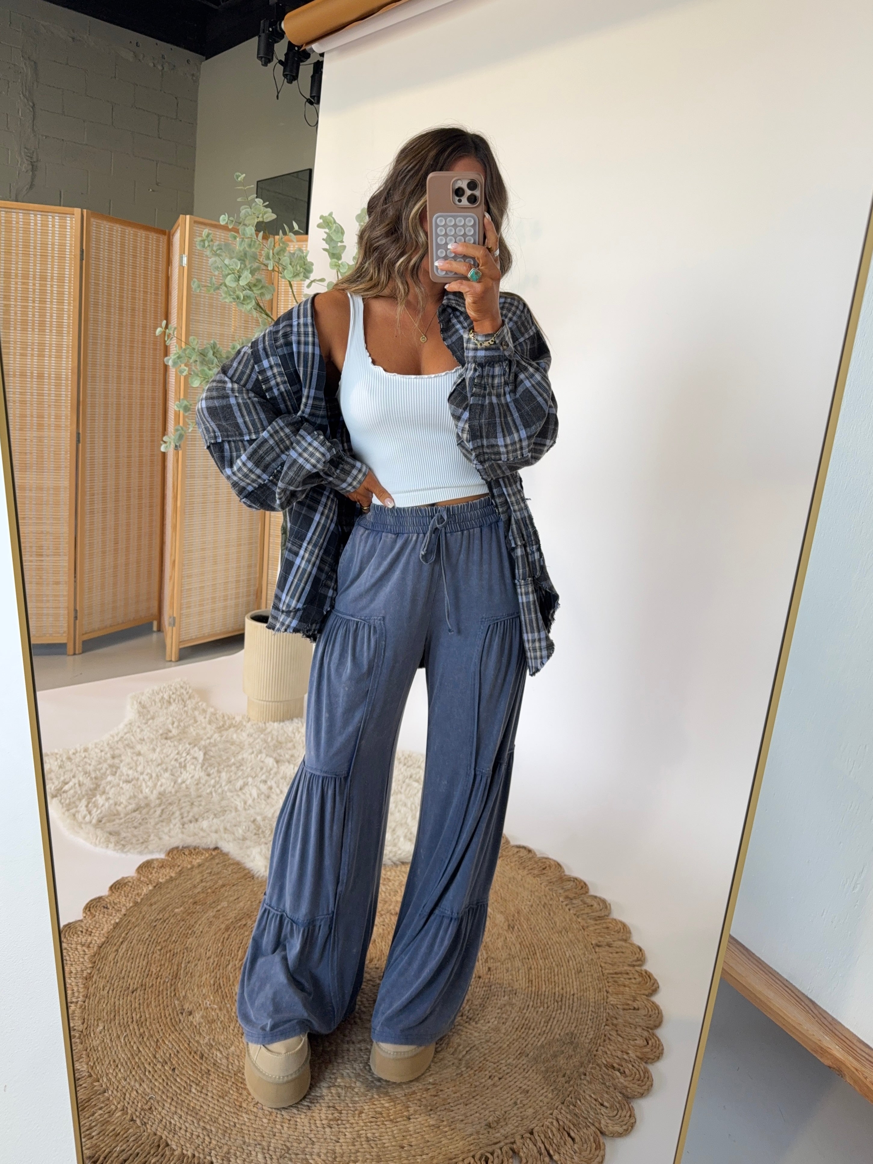 Gomez Tiered Lounge Pants Denim