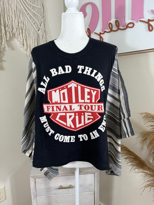 Motley Crue Mix & Match Tee Black Floral