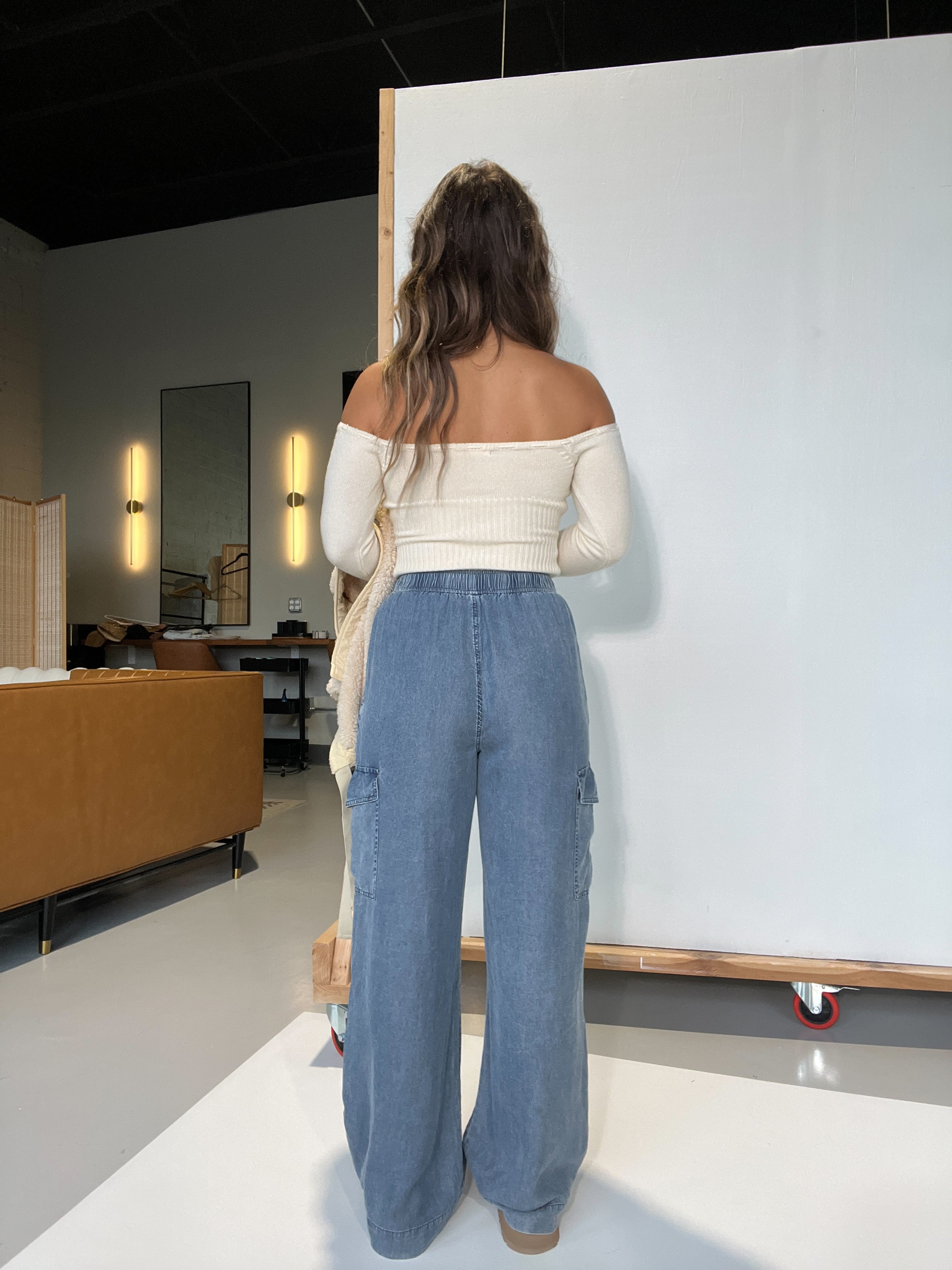 Arlo Wide Leg Tencel Cargo Pants