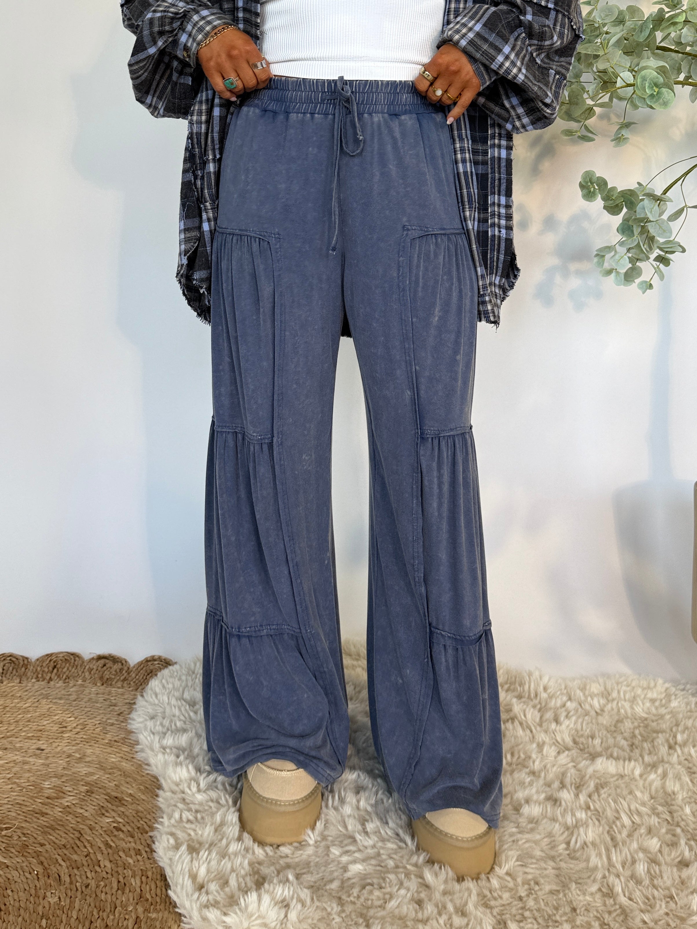 Gomez Tiered Lounge Pants Denim