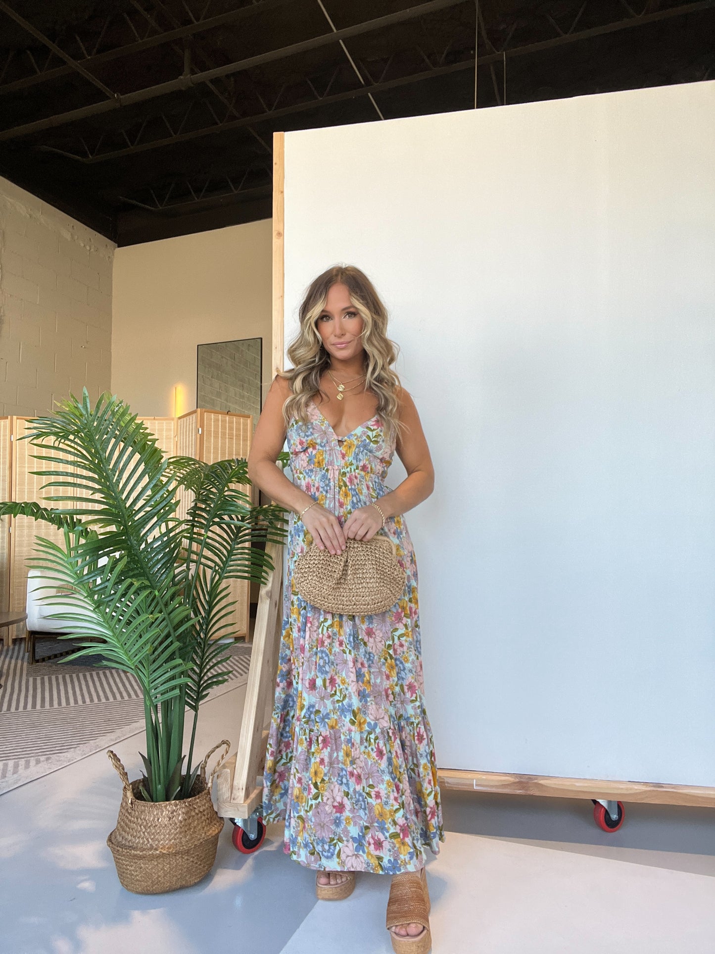 Leona Floral Maxi Dress Bay