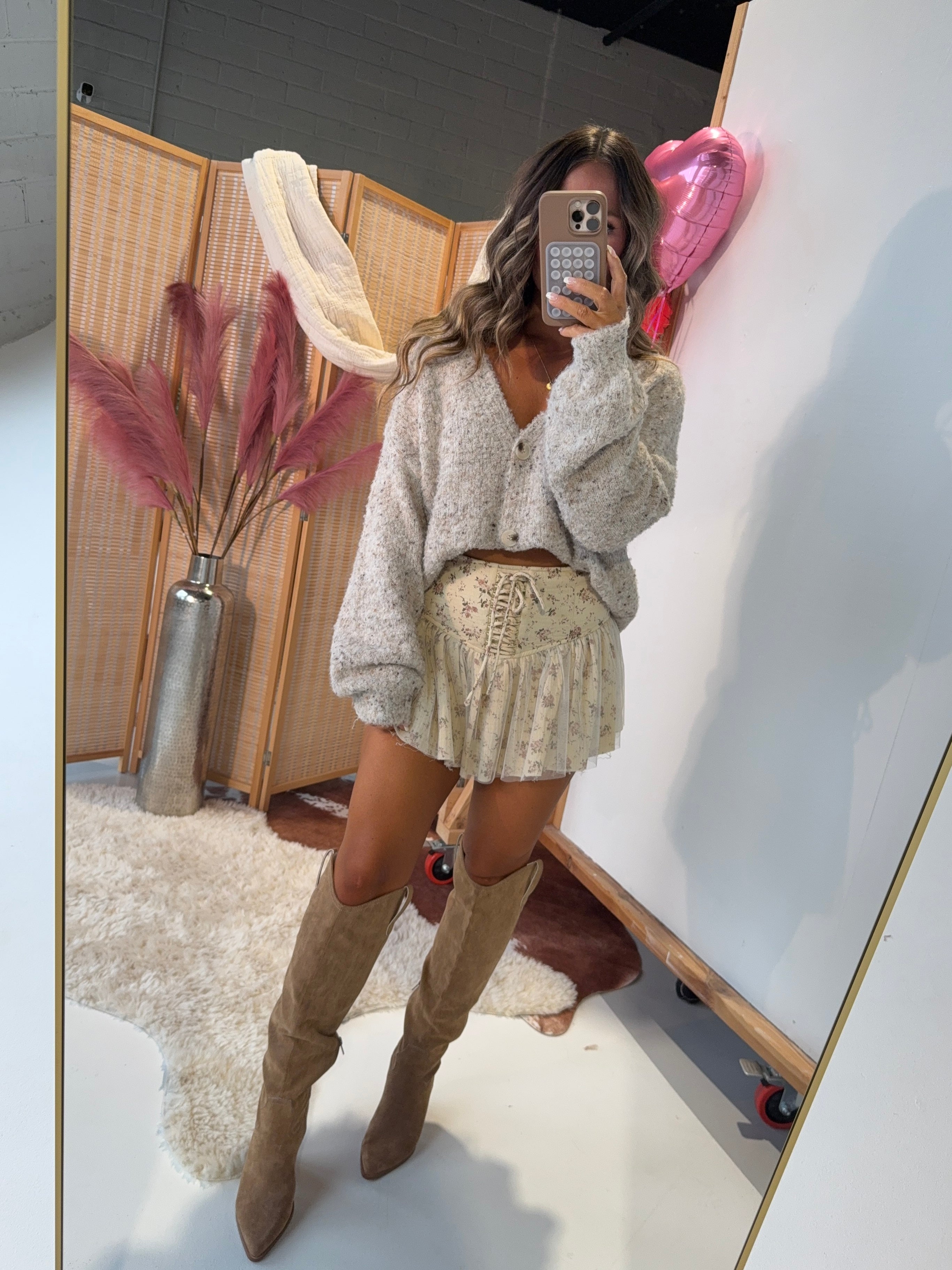 Estella Gauze Mini Skort Cream