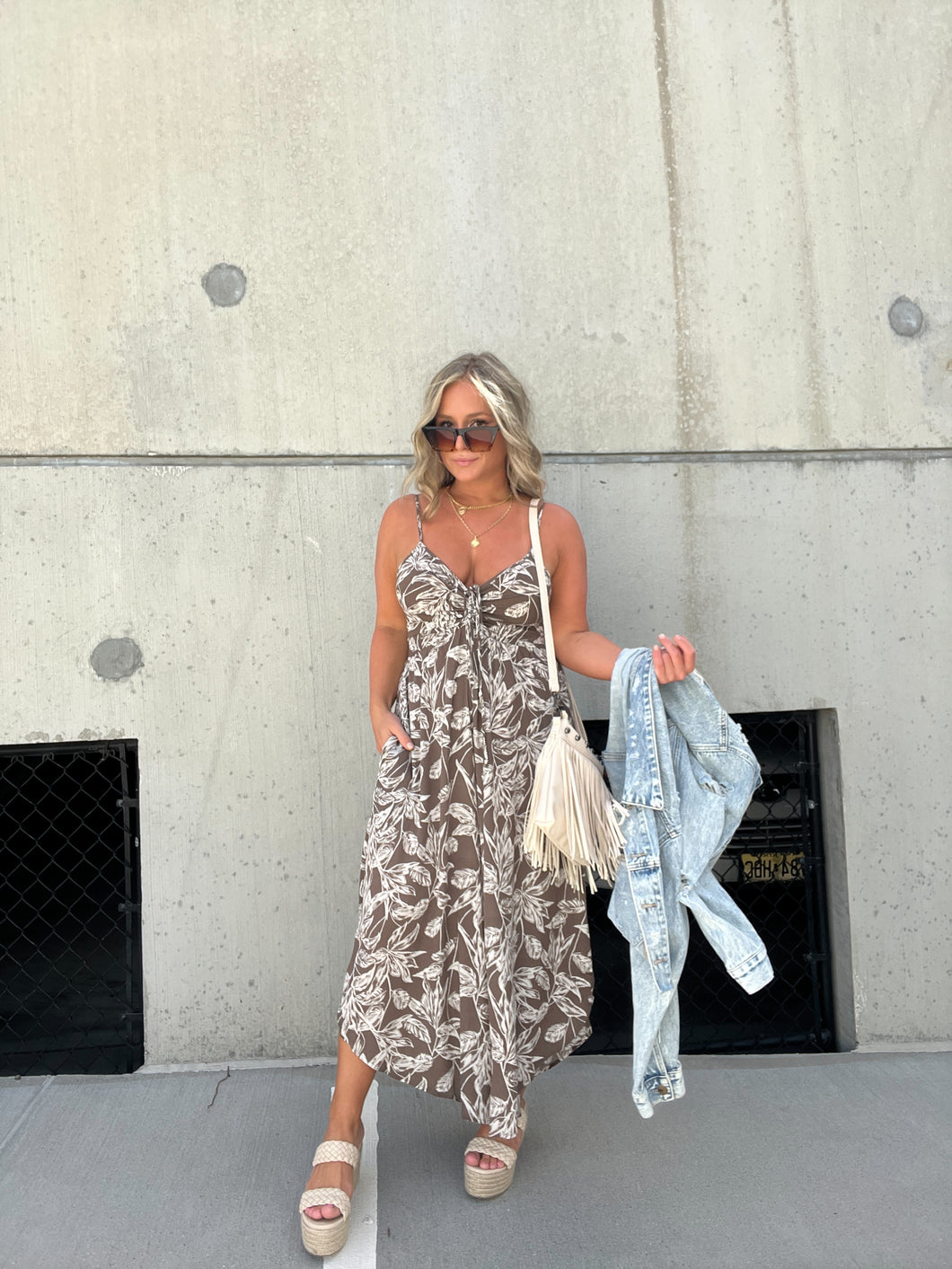 TRIED AND TRUE JUMPSUIT BROWN FLORAL