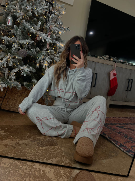 Candy Cane Lane Lounge Set Heather Grey