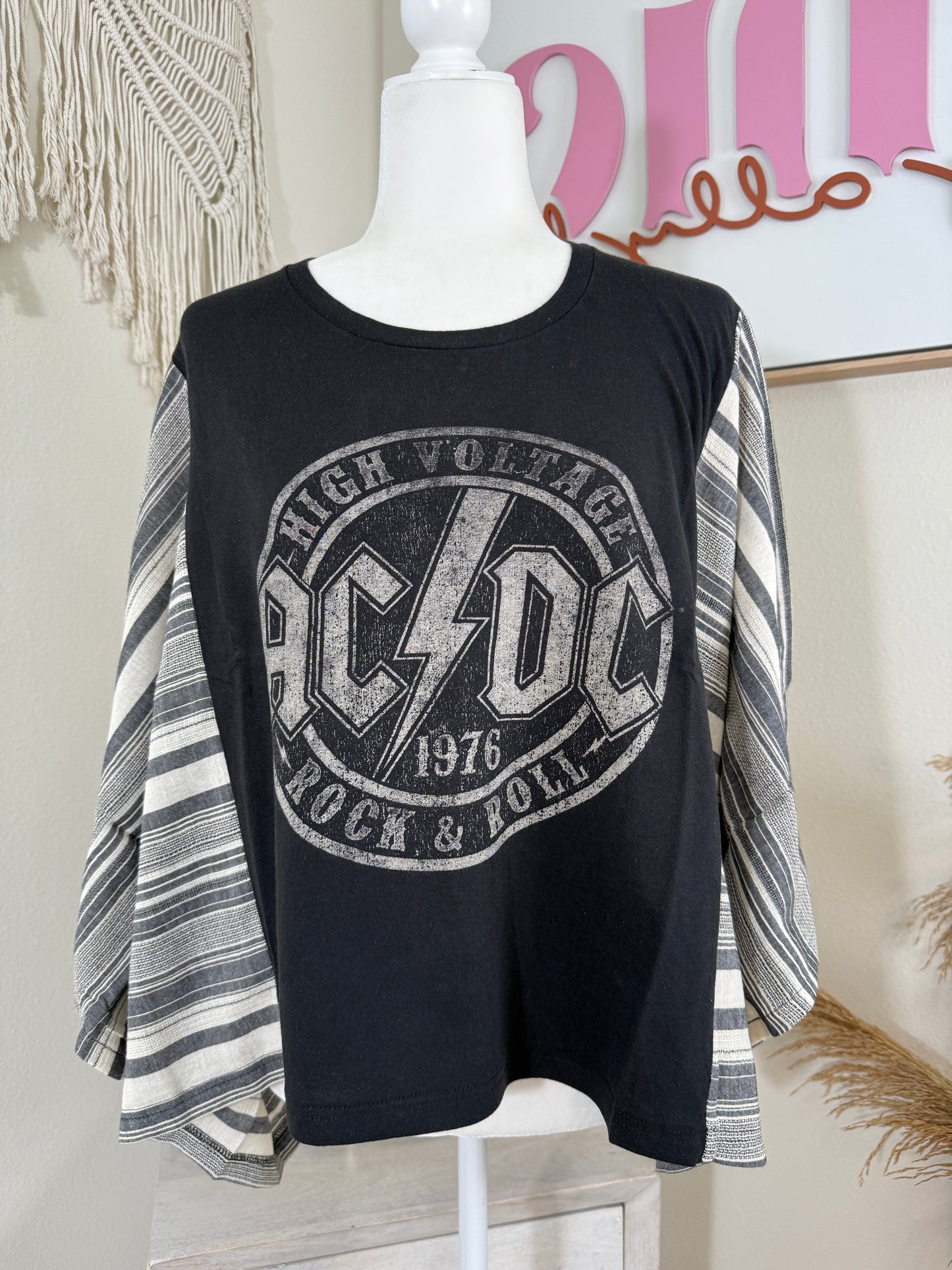 AC/DC Mix & Match Tee Black Stripe