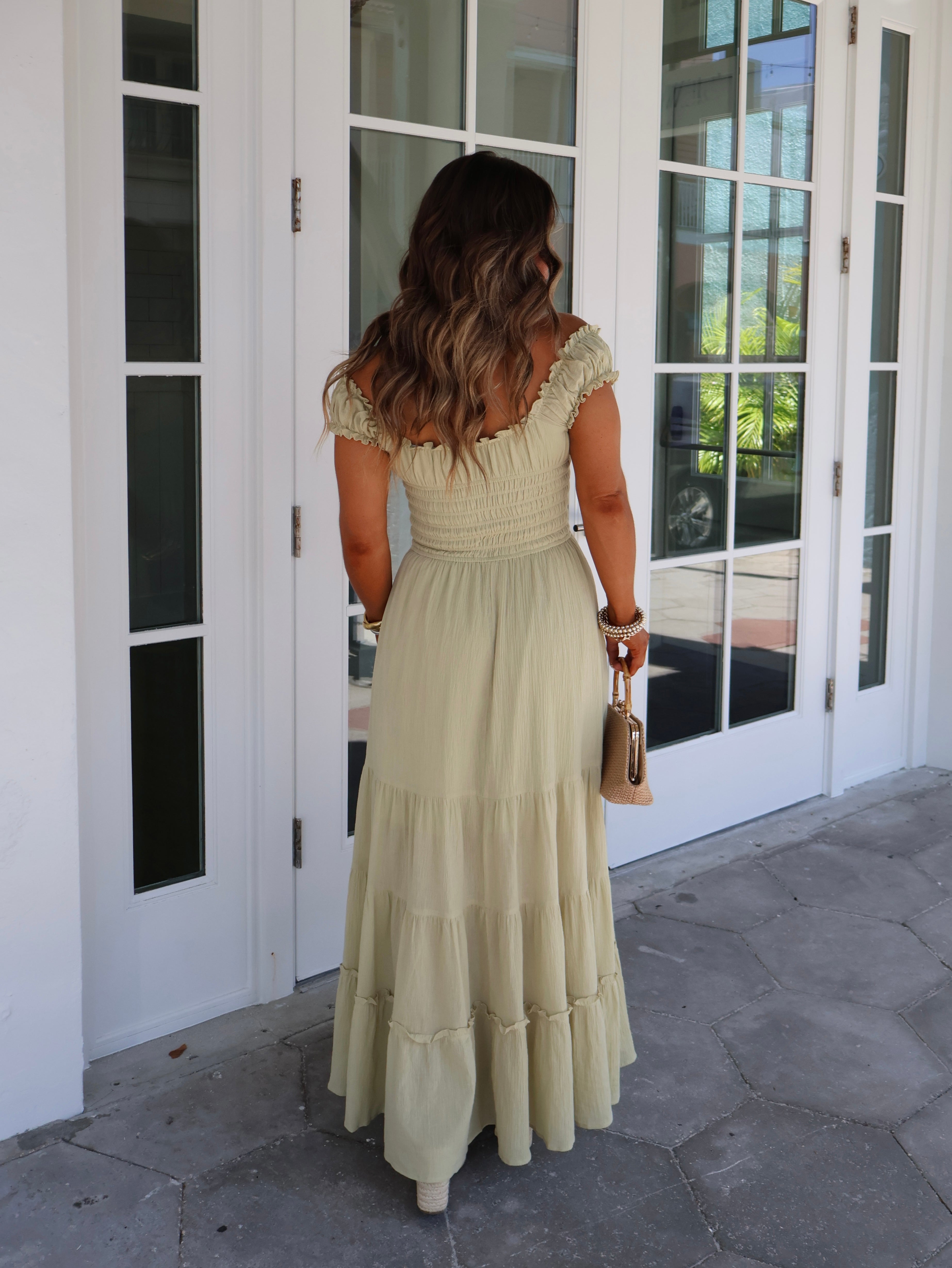 Serenity Maxi Dress Creamy Matcha