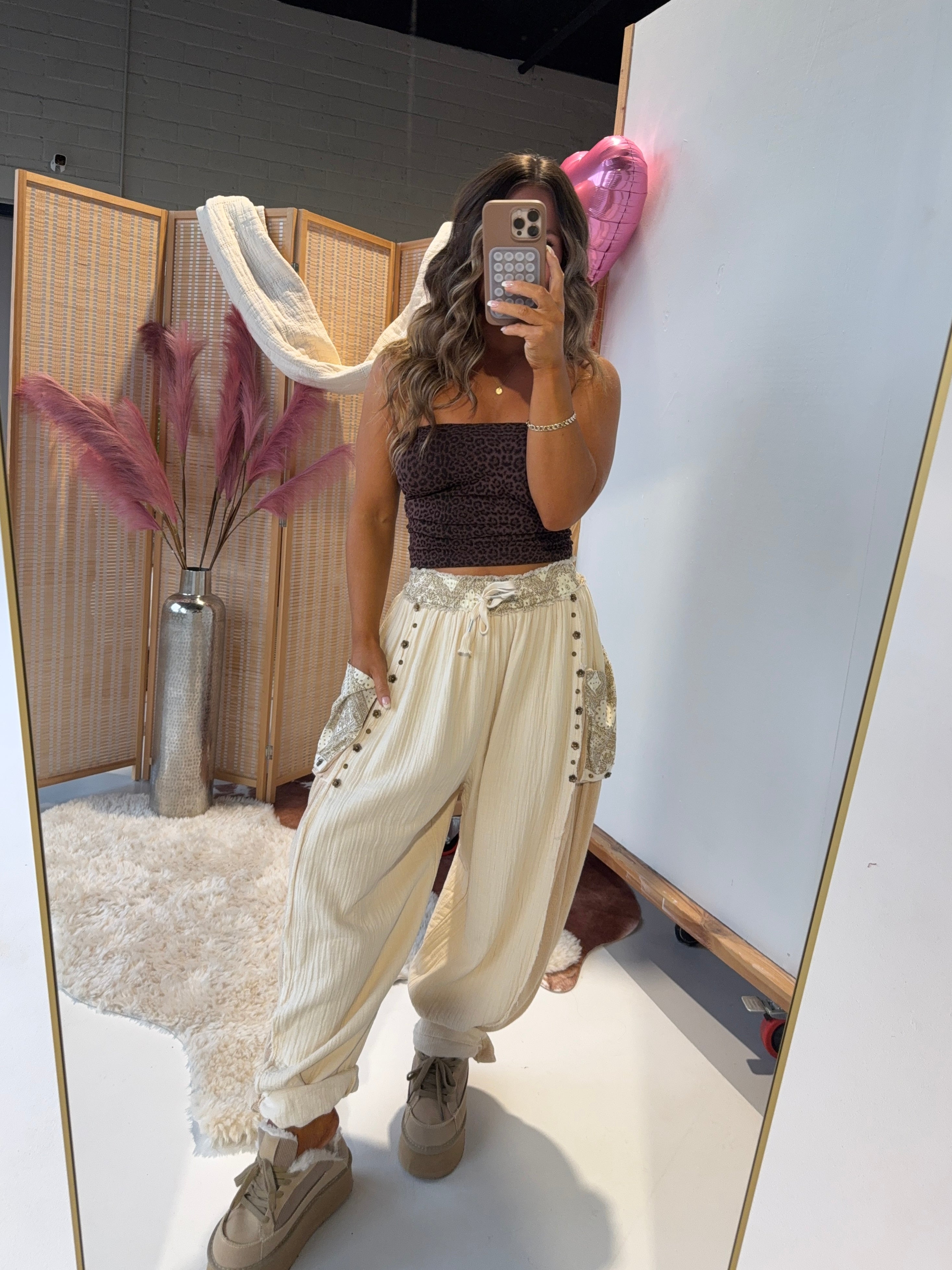 Going Steady Gauze Pants Natural