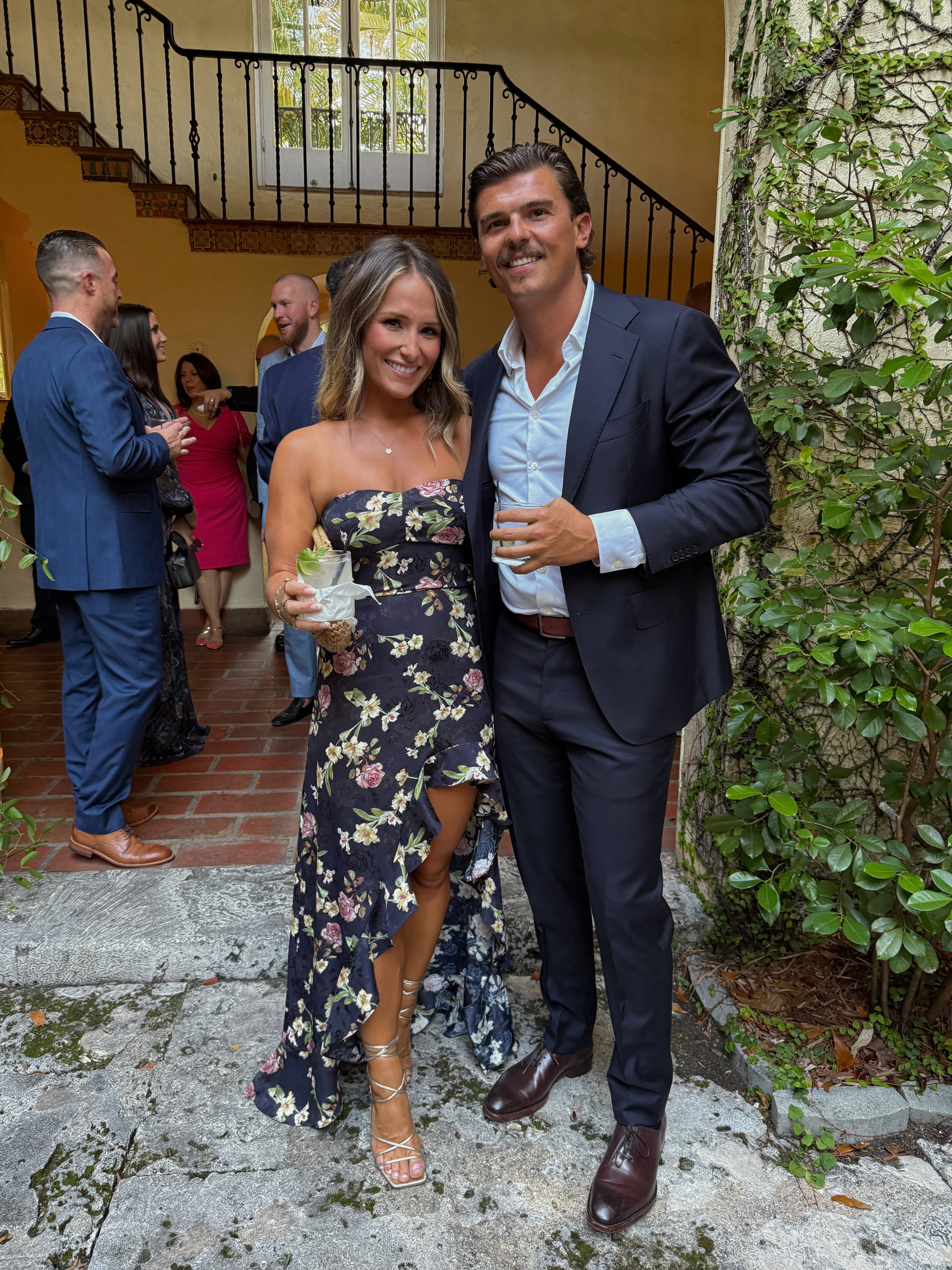 Delicate Timing Floral Maxi Dress Navy