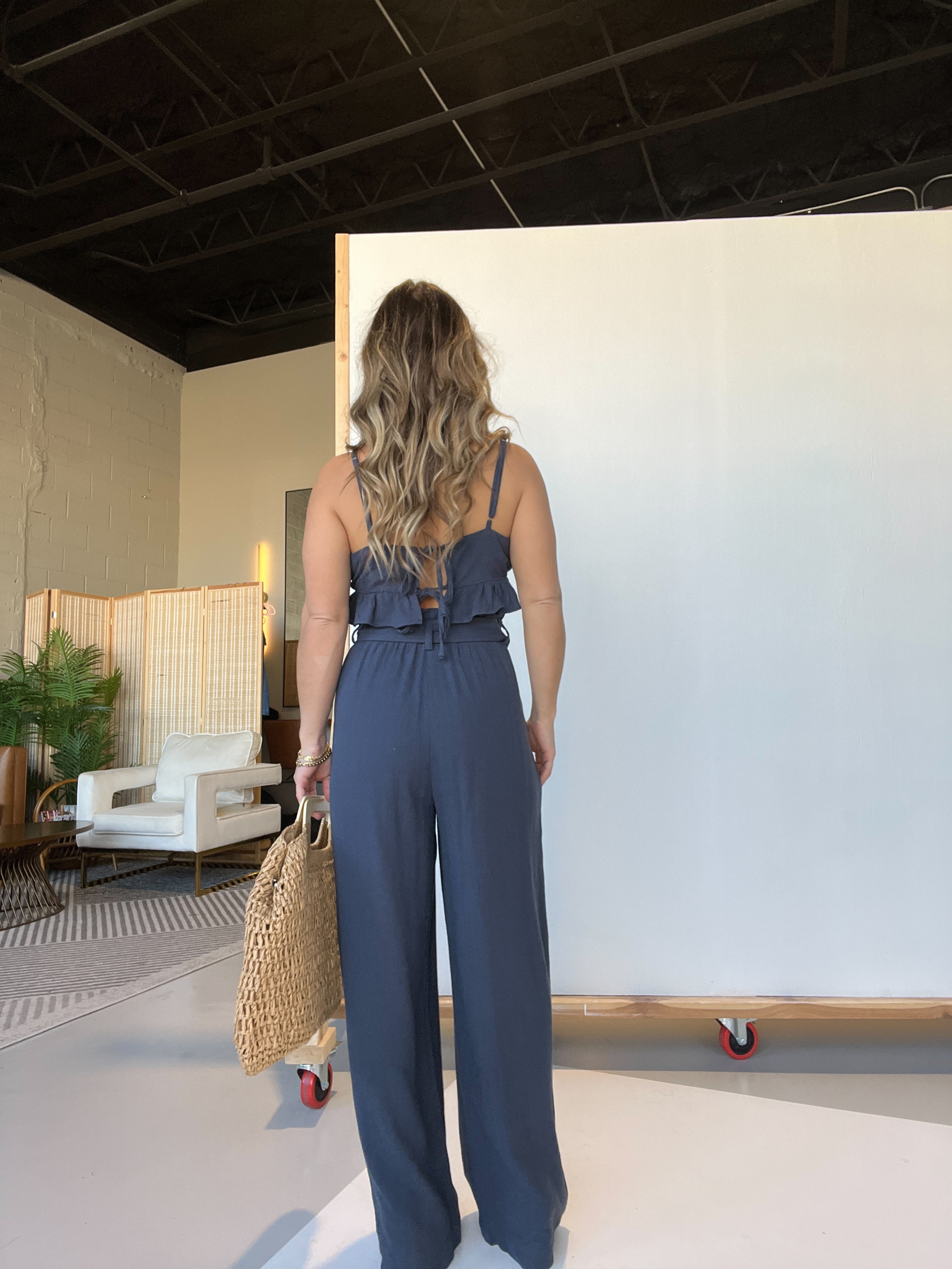 Arabella Woven Set Navy