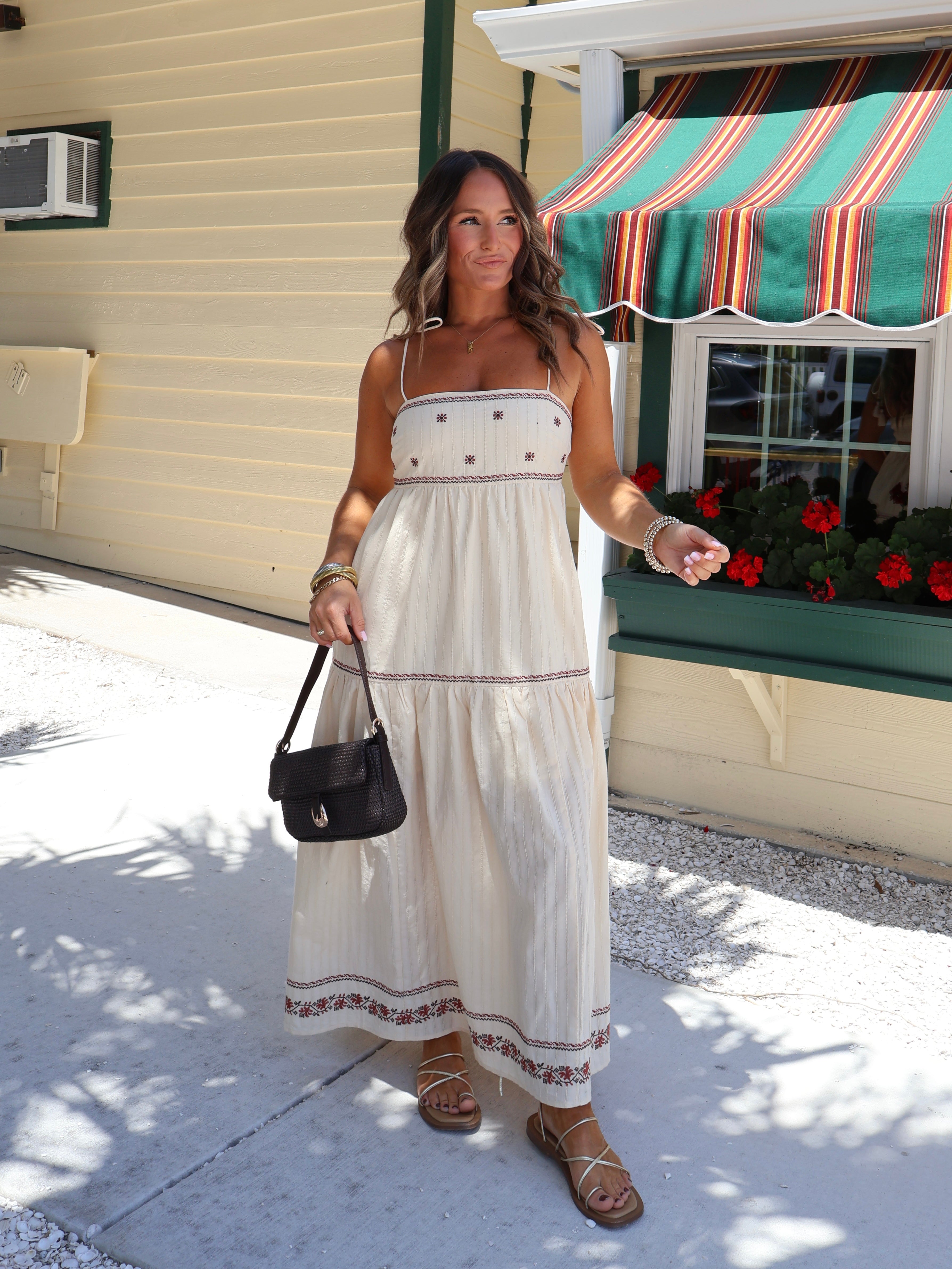 Desert Rose Midi Dress Cream