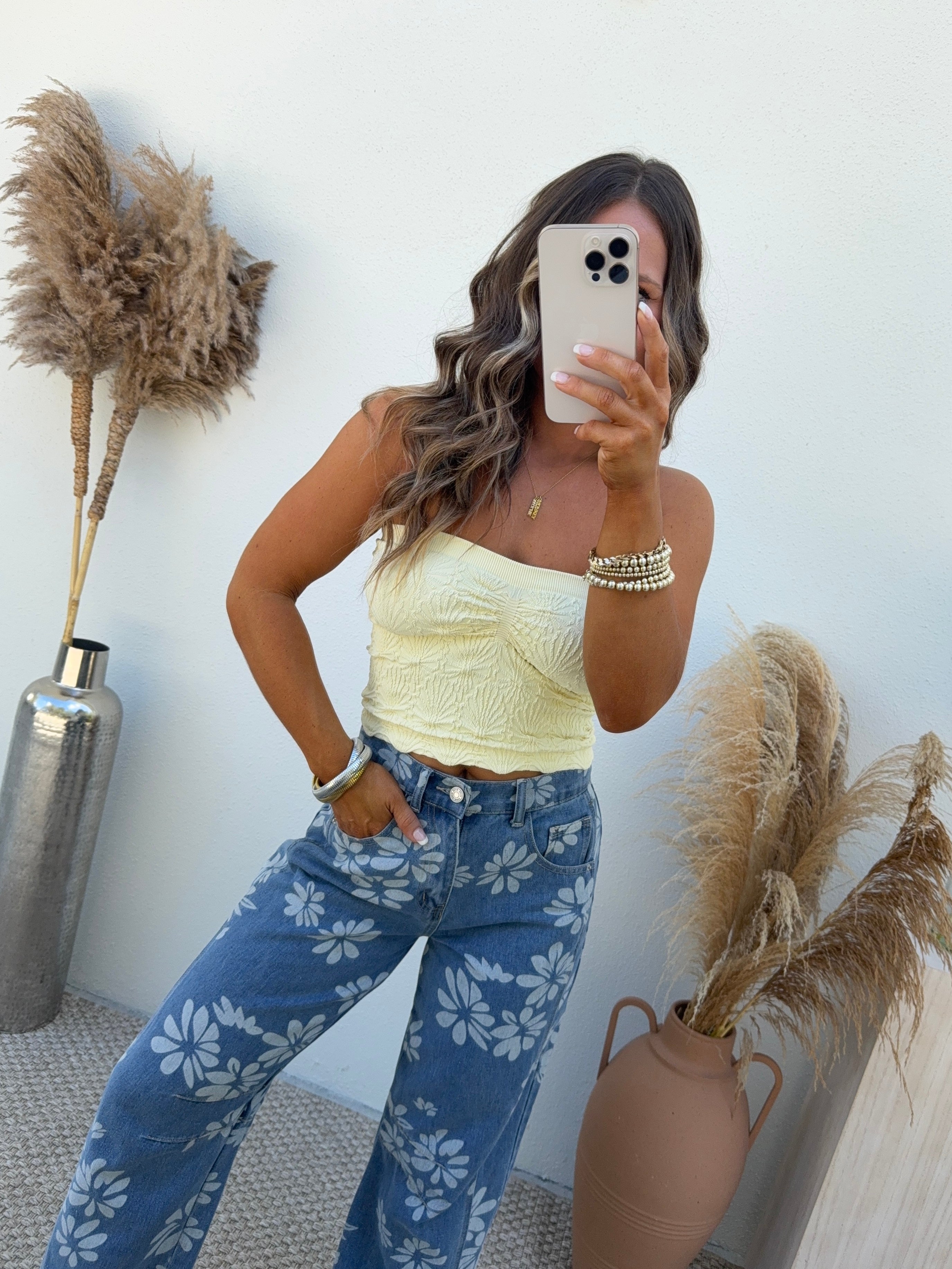 Run Away Tube Top Pale Banana