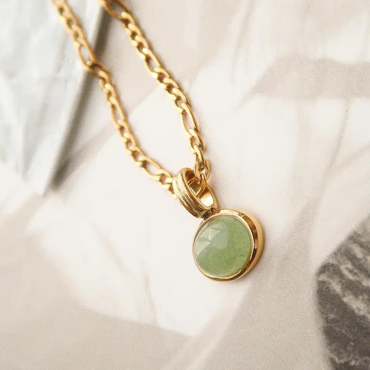 Winslow 18K Gold Pendant Necklace Green