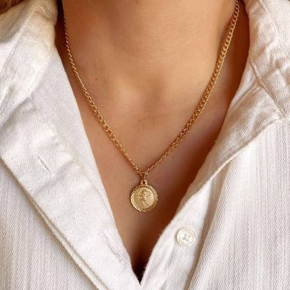 18K OG Gold Cupid Necklace