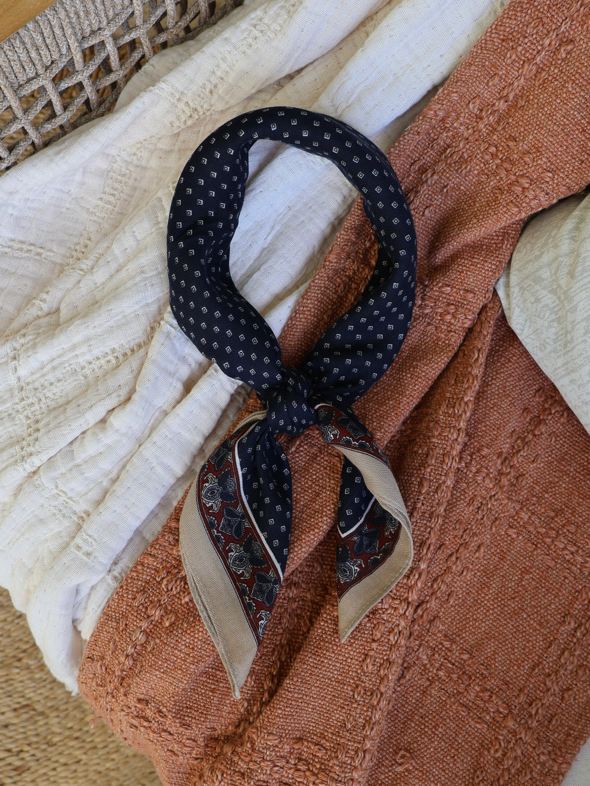 Bohemian Muse Scarf Navy Block
