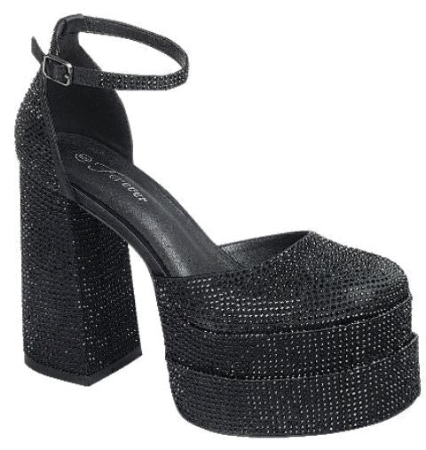 Ball Drop Double Stacked Platform Heels
