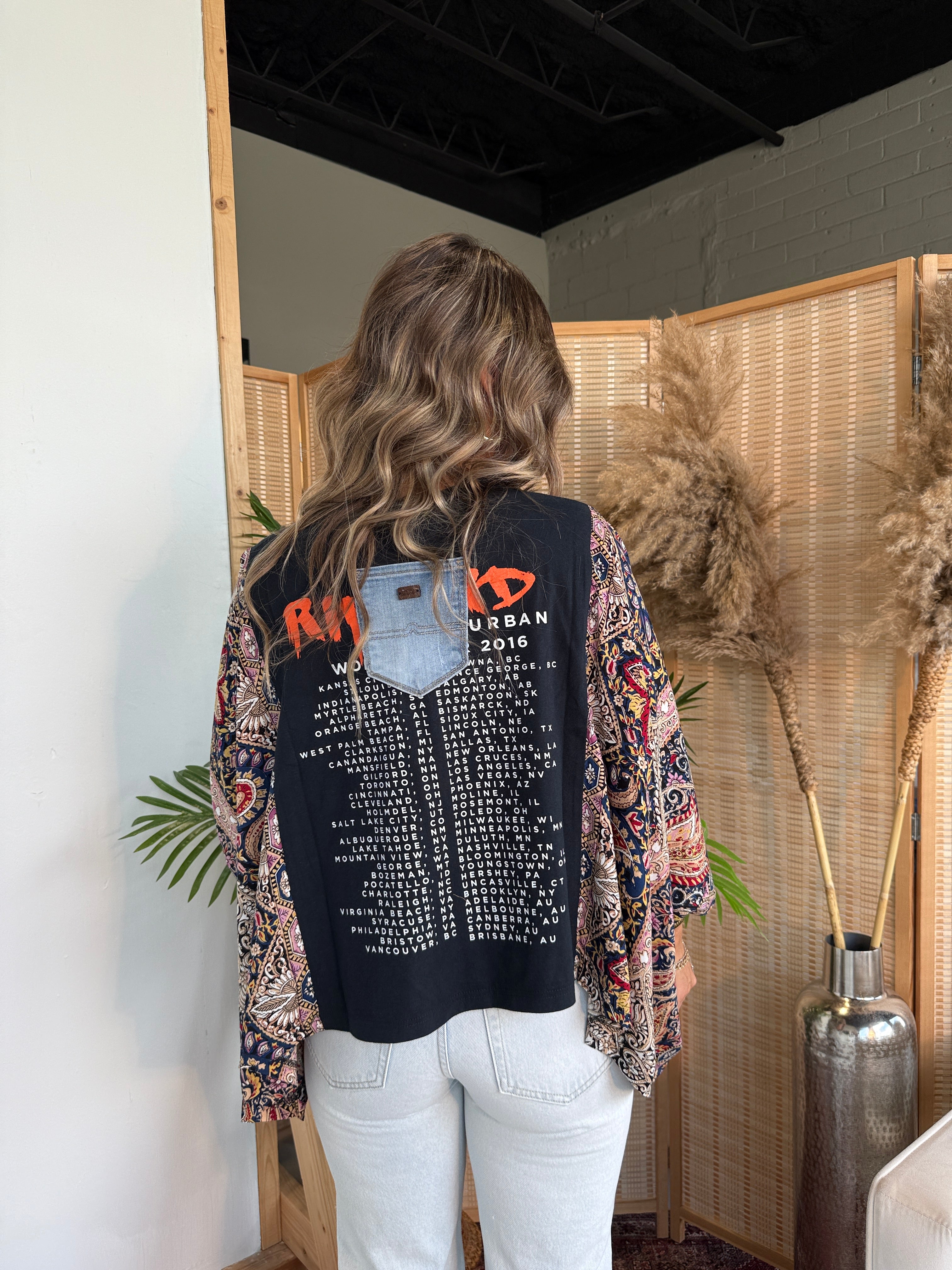 Keith Urban Mix & Match Tee Black Floral