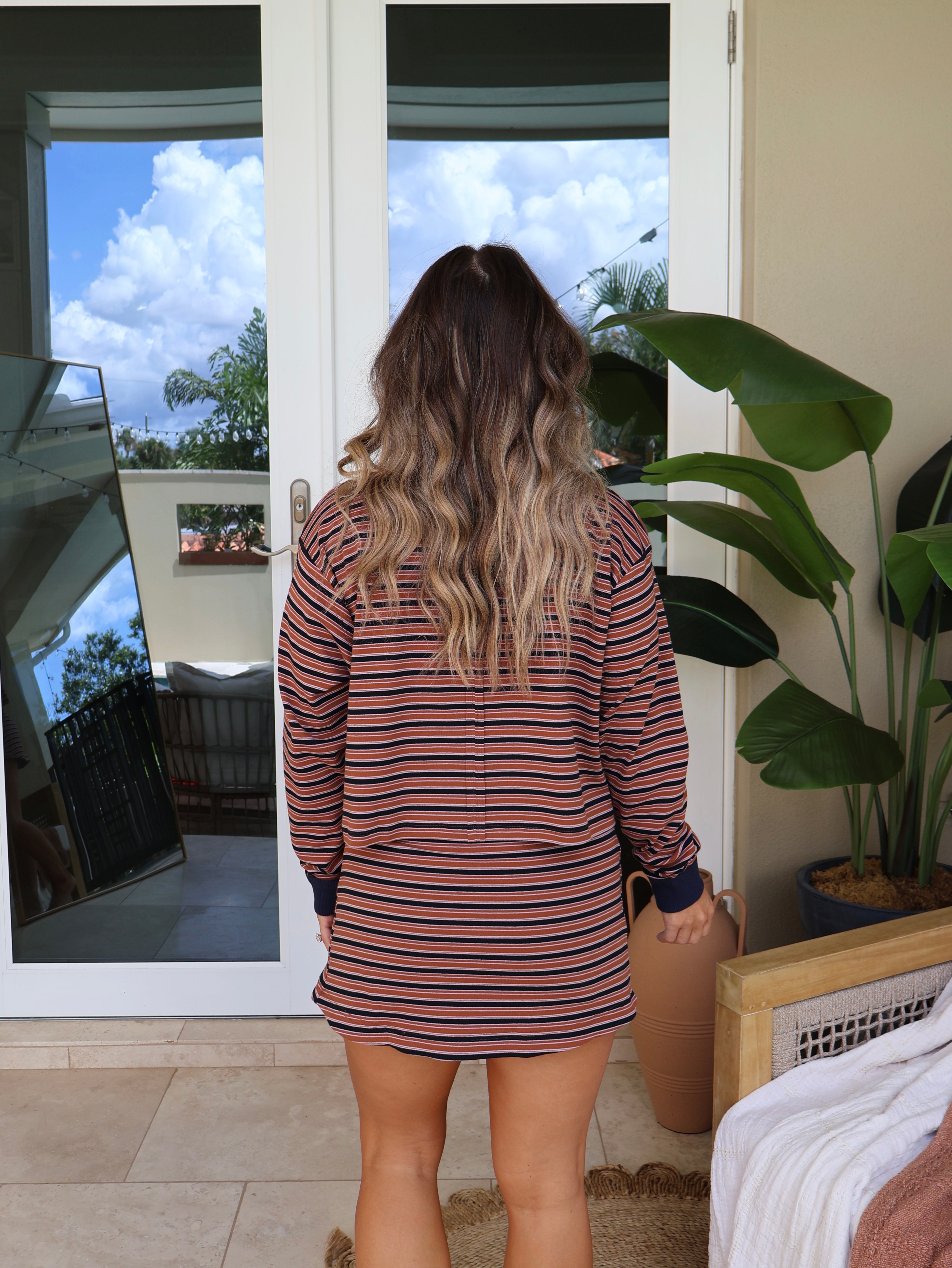 Lavender Latte Skort Set Caramel Multi