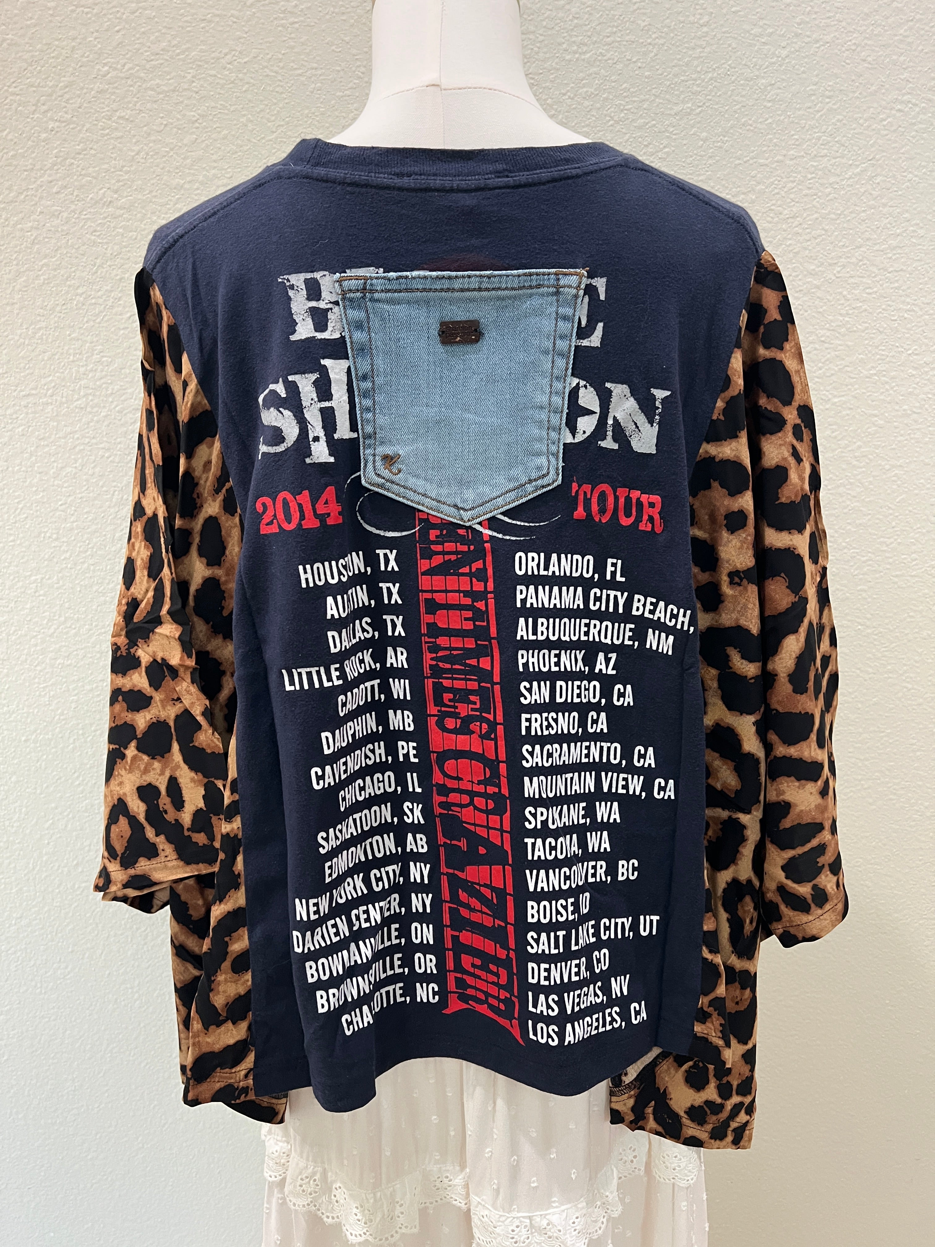 Blake Shelton Mix & Match Tee Navy Cheetah