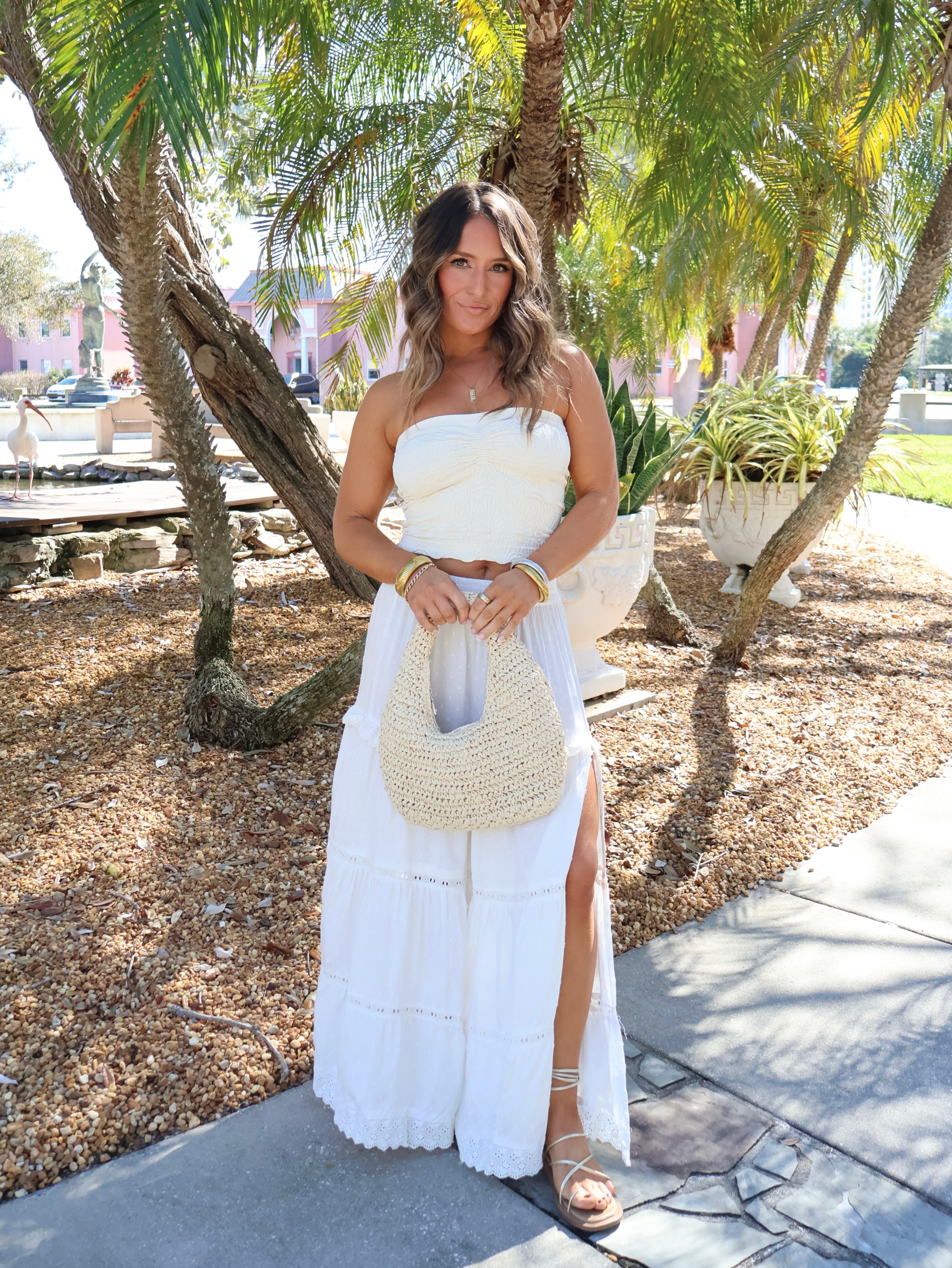 Make Waves Maxi Skirt Ivory