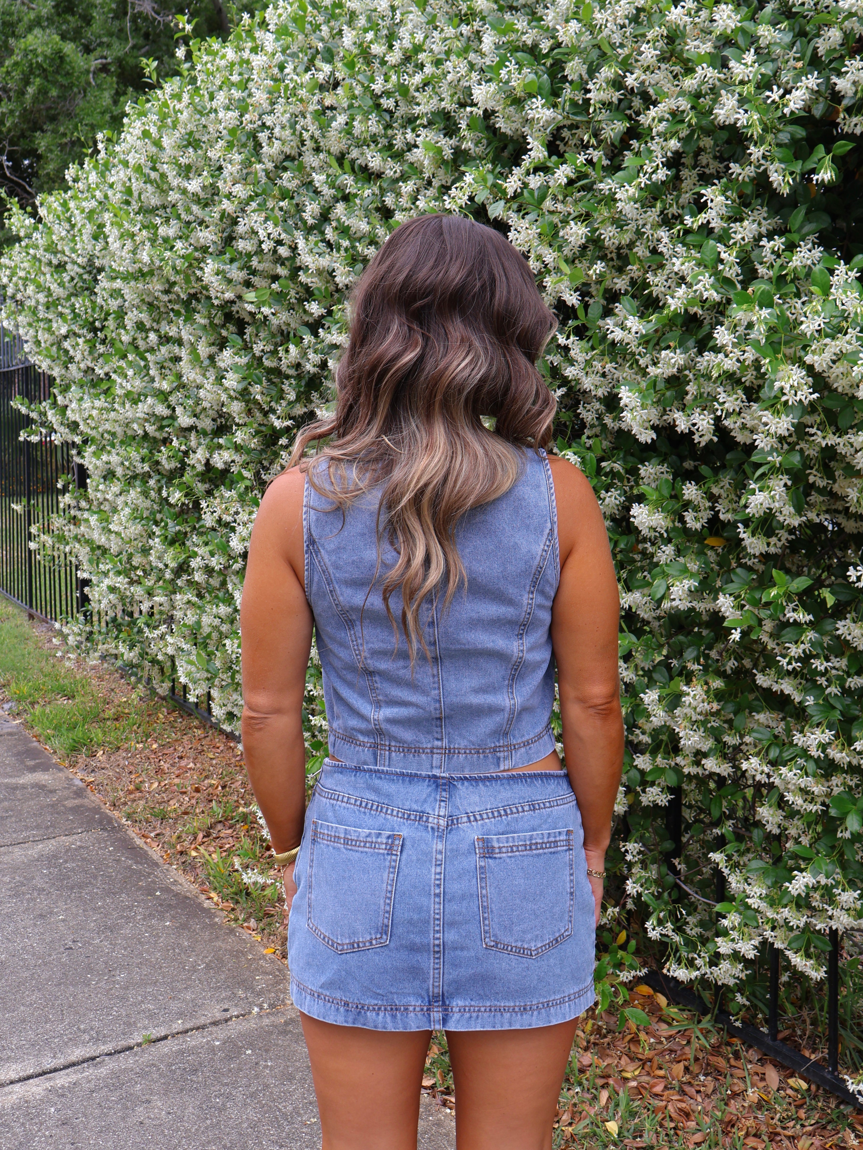 Summer Friday Denim Skort Set