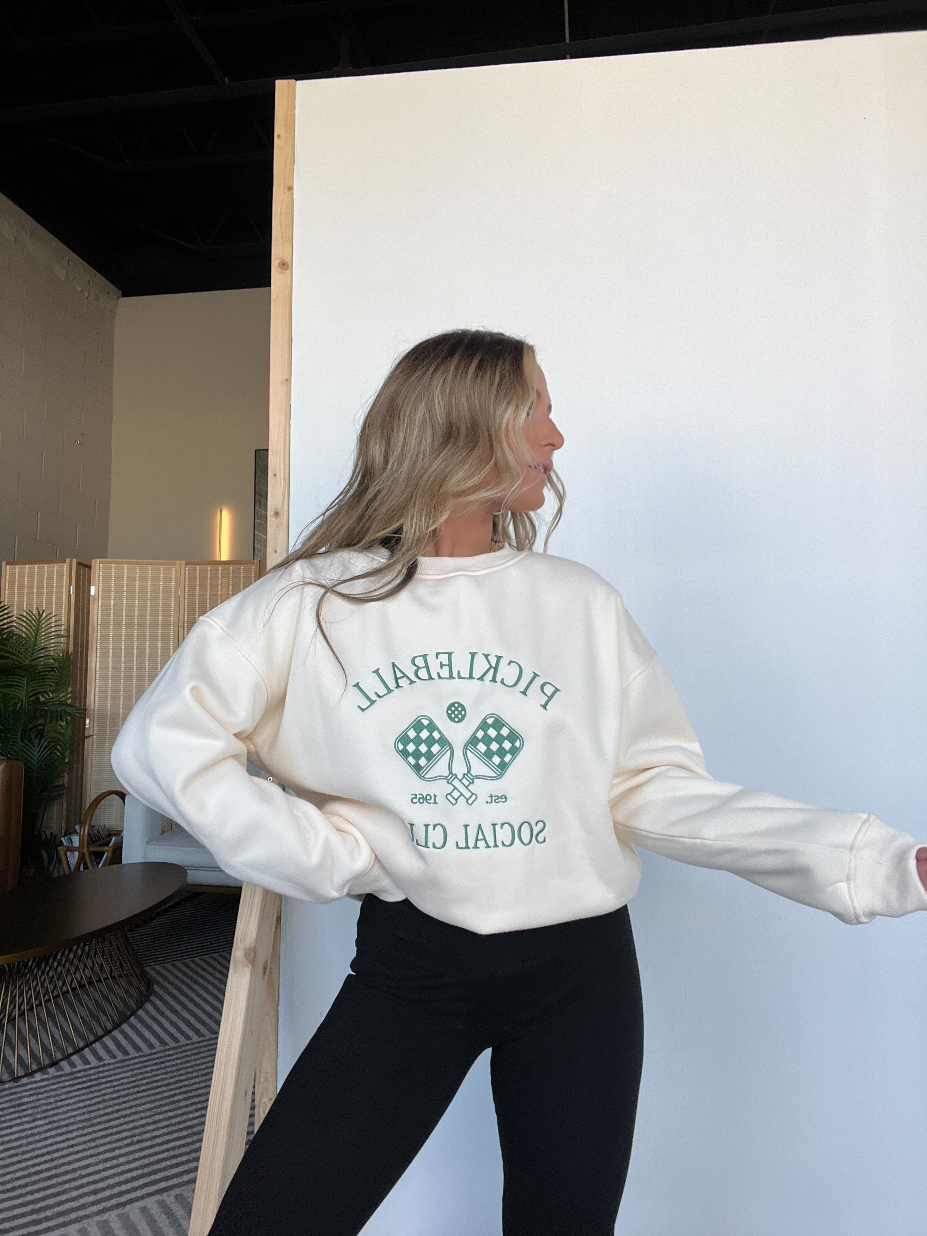 Pickleball Social Club Fleece Crewneck