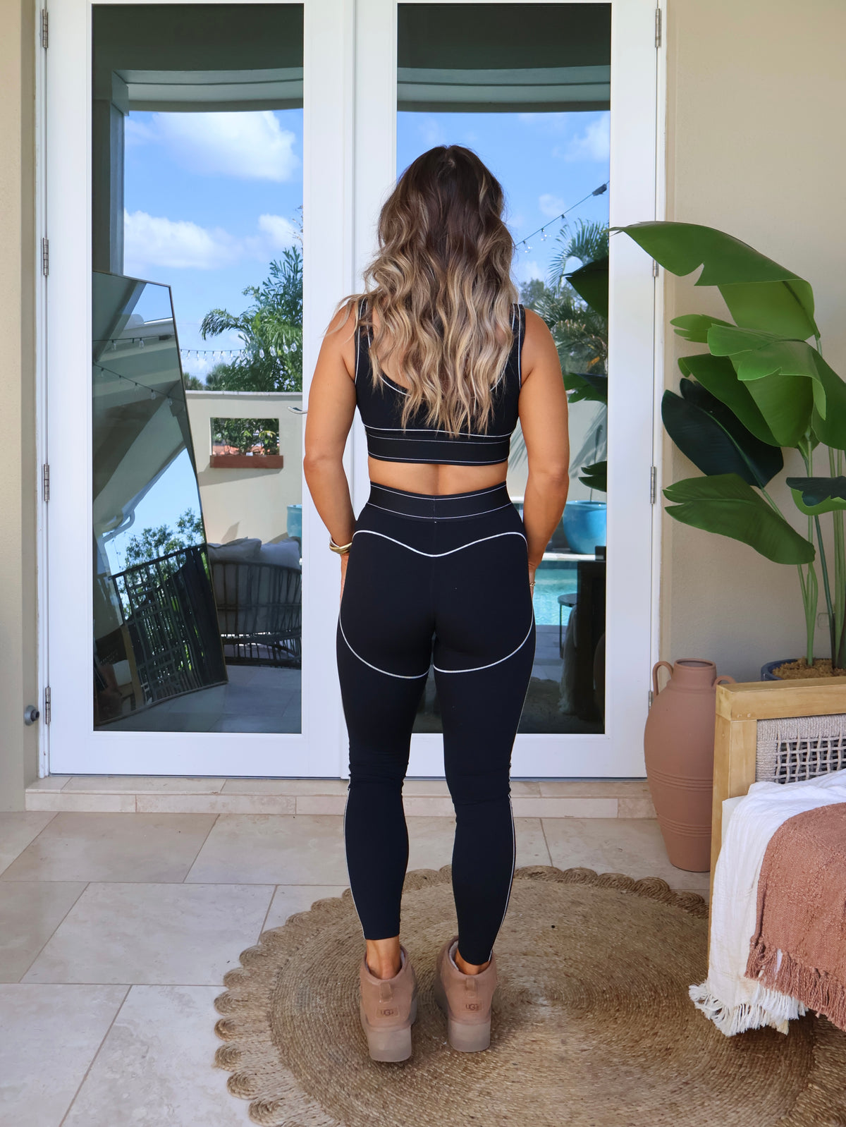 Jessi Contrast Leggings Black/White