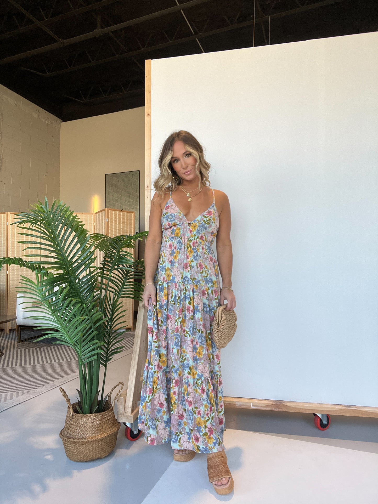 Leona Floral Maxi Dress Bay