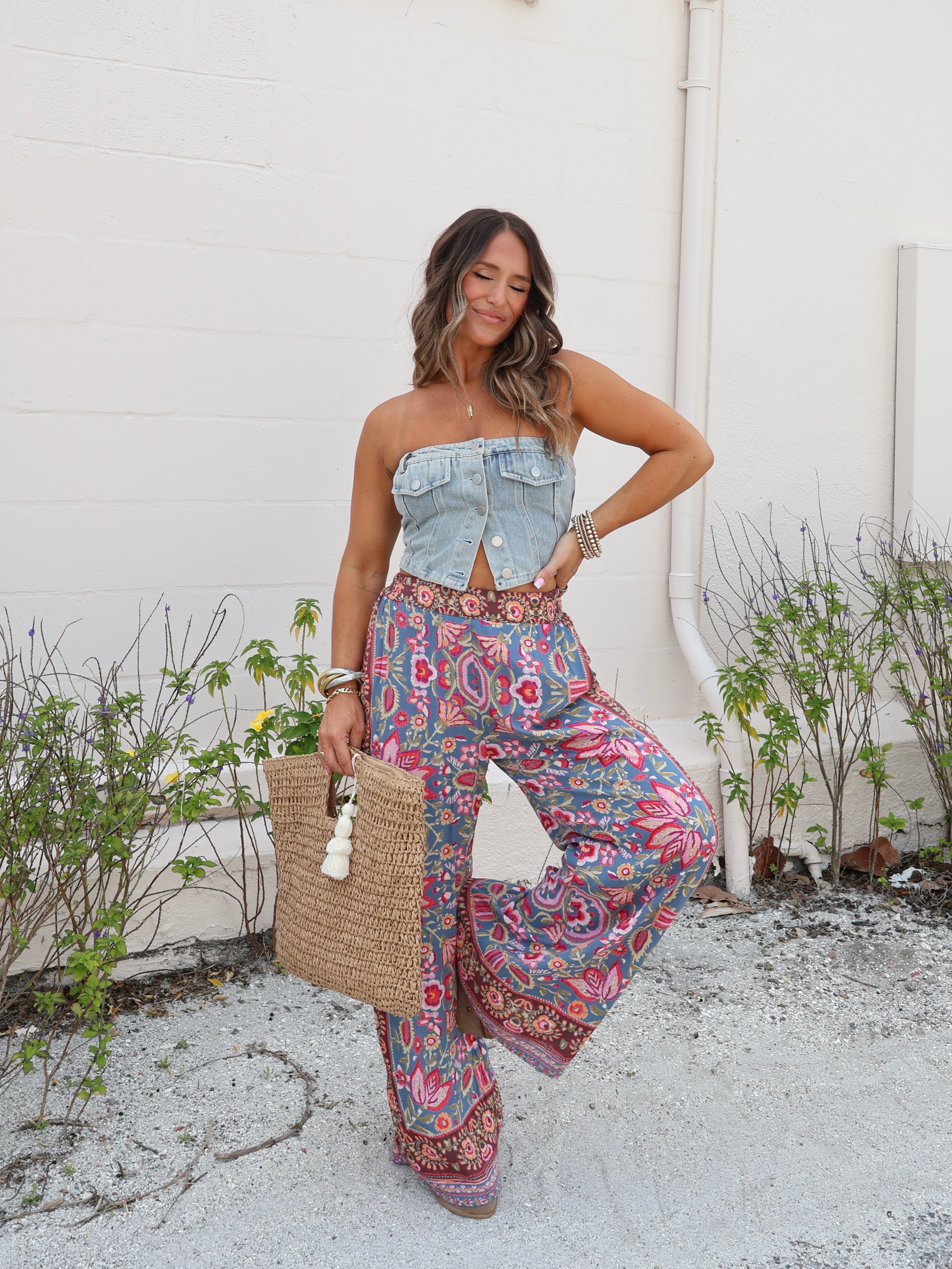 Freshly Picked Boho Pants Brown Multi