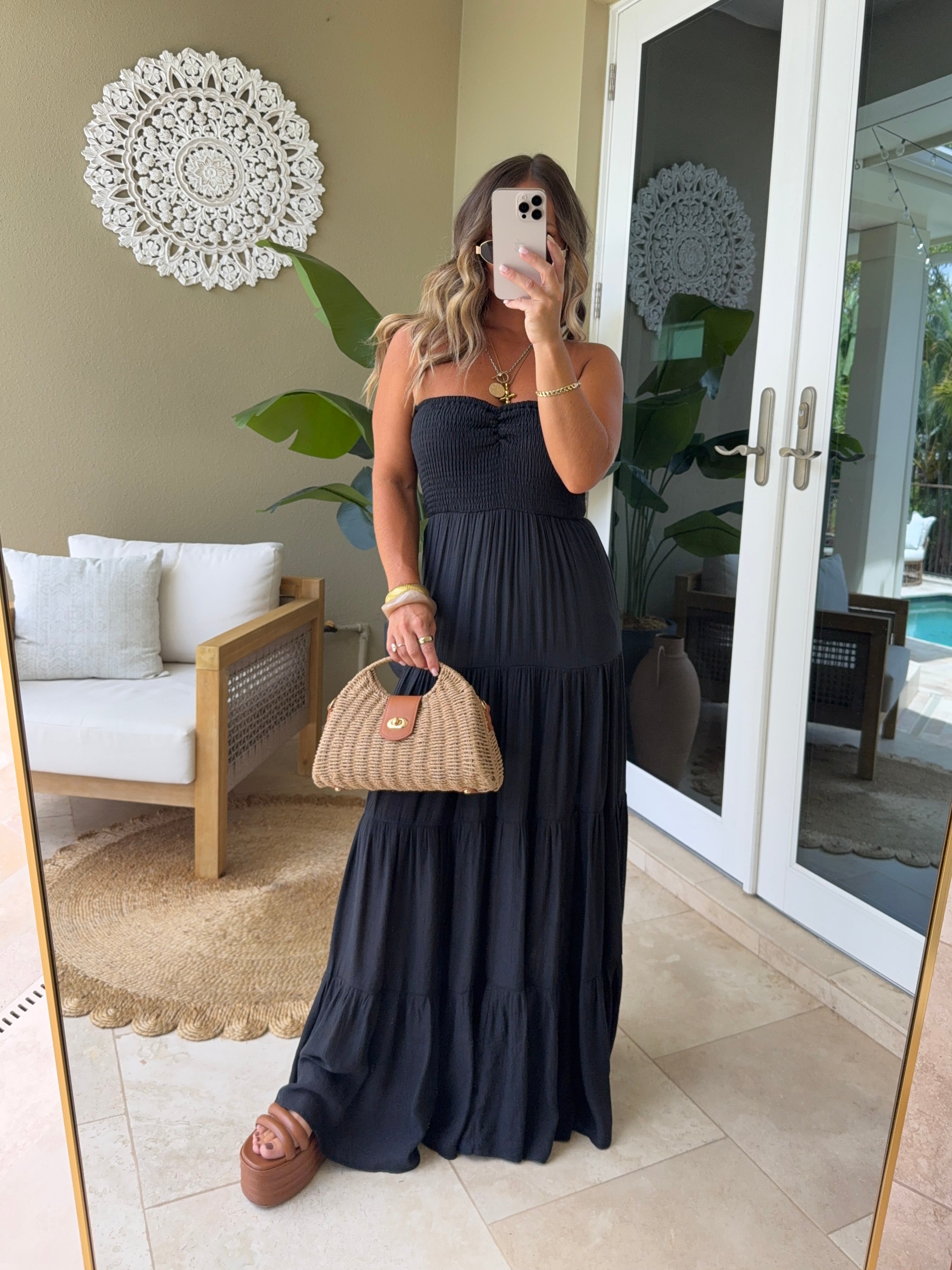 After Dark Strapless Maxi Dress Black
