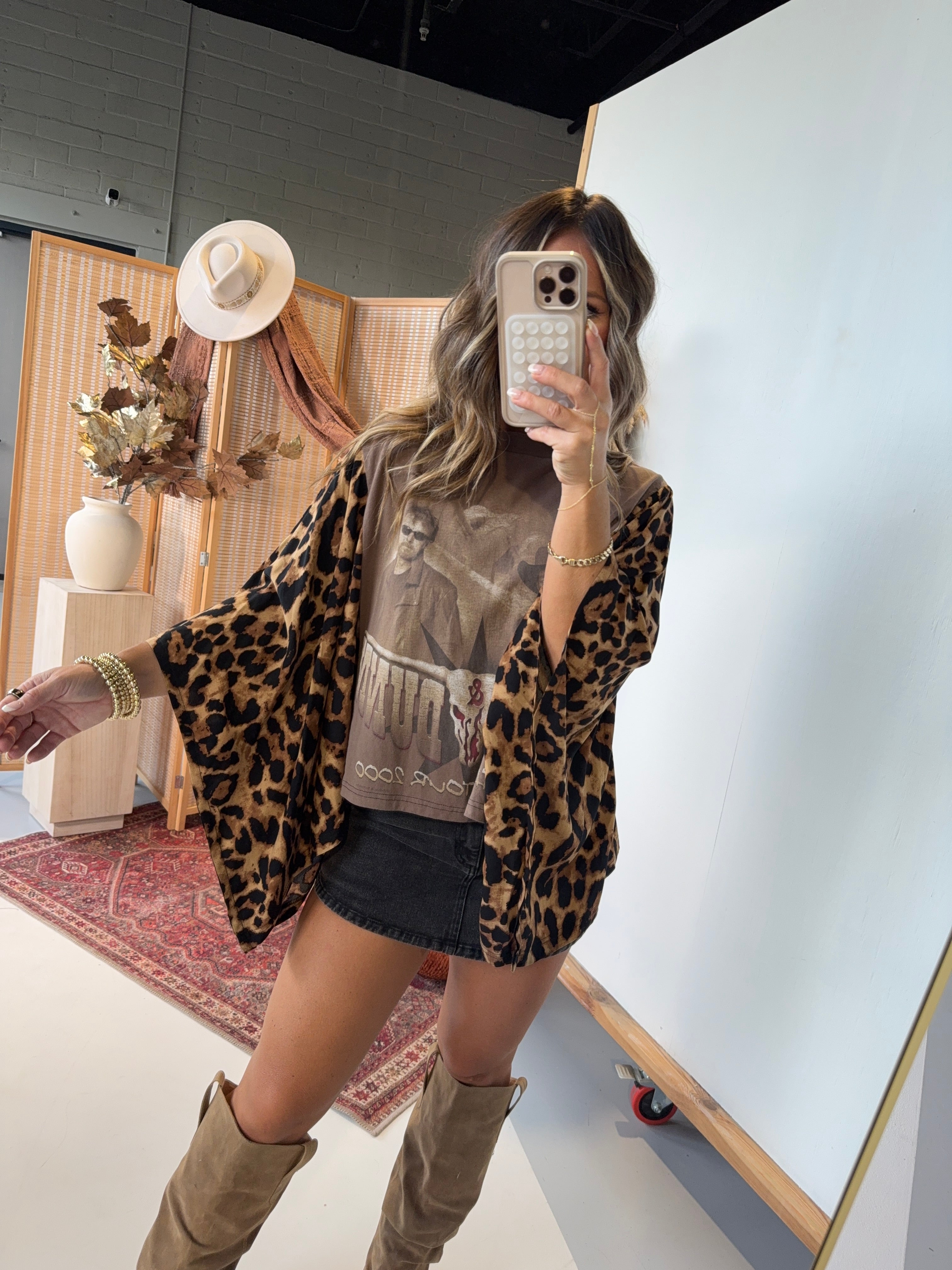 Brooks & Dunn Mix & Match Tee Tan Cheetah