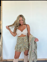 Load image into Gallery viewer, MEET YOU IN GREECE FORAL SKORT
