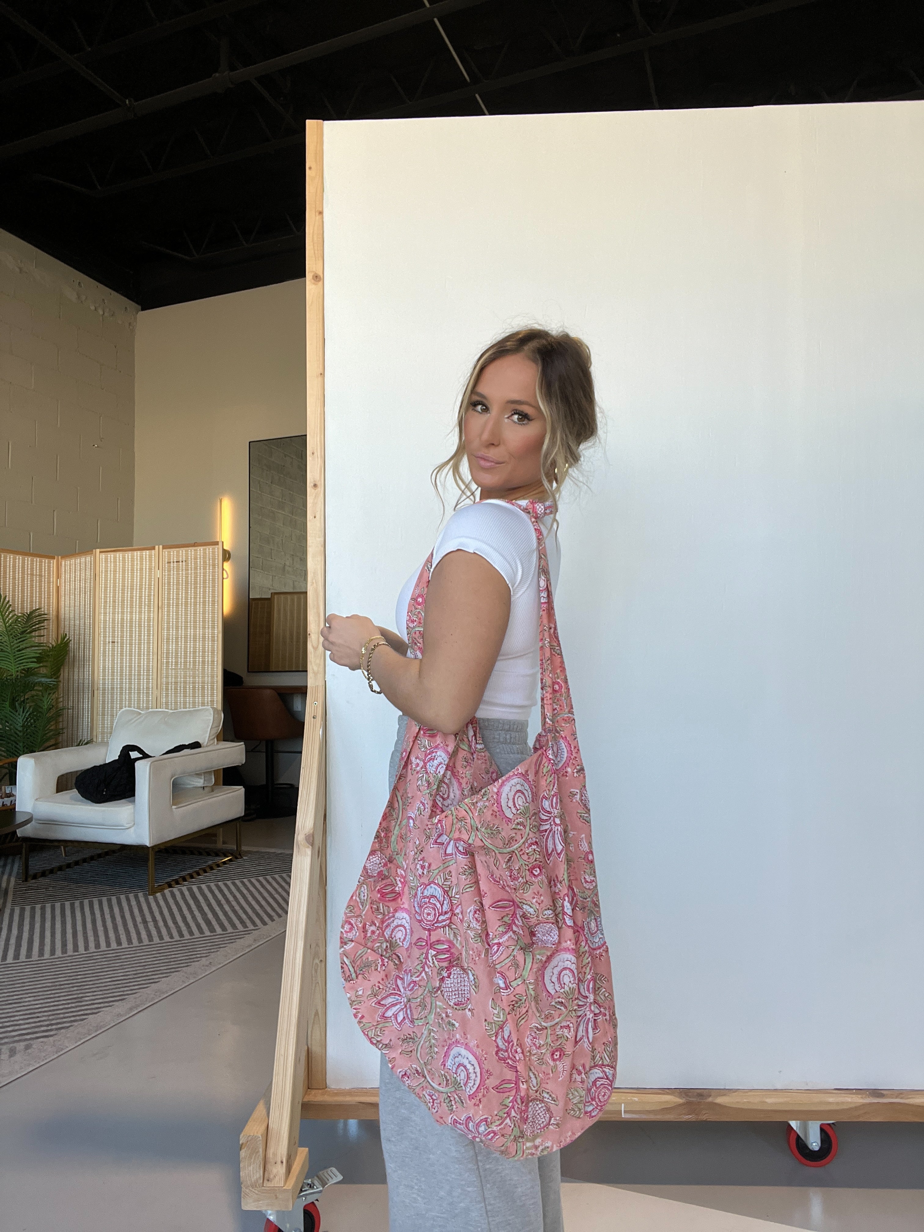 Arie Boho Sling Bag Peach