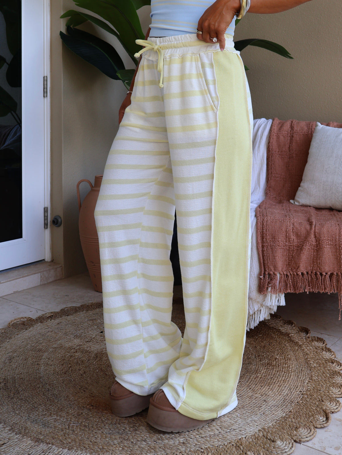 Morning Light Striped Lounge Pants Butter