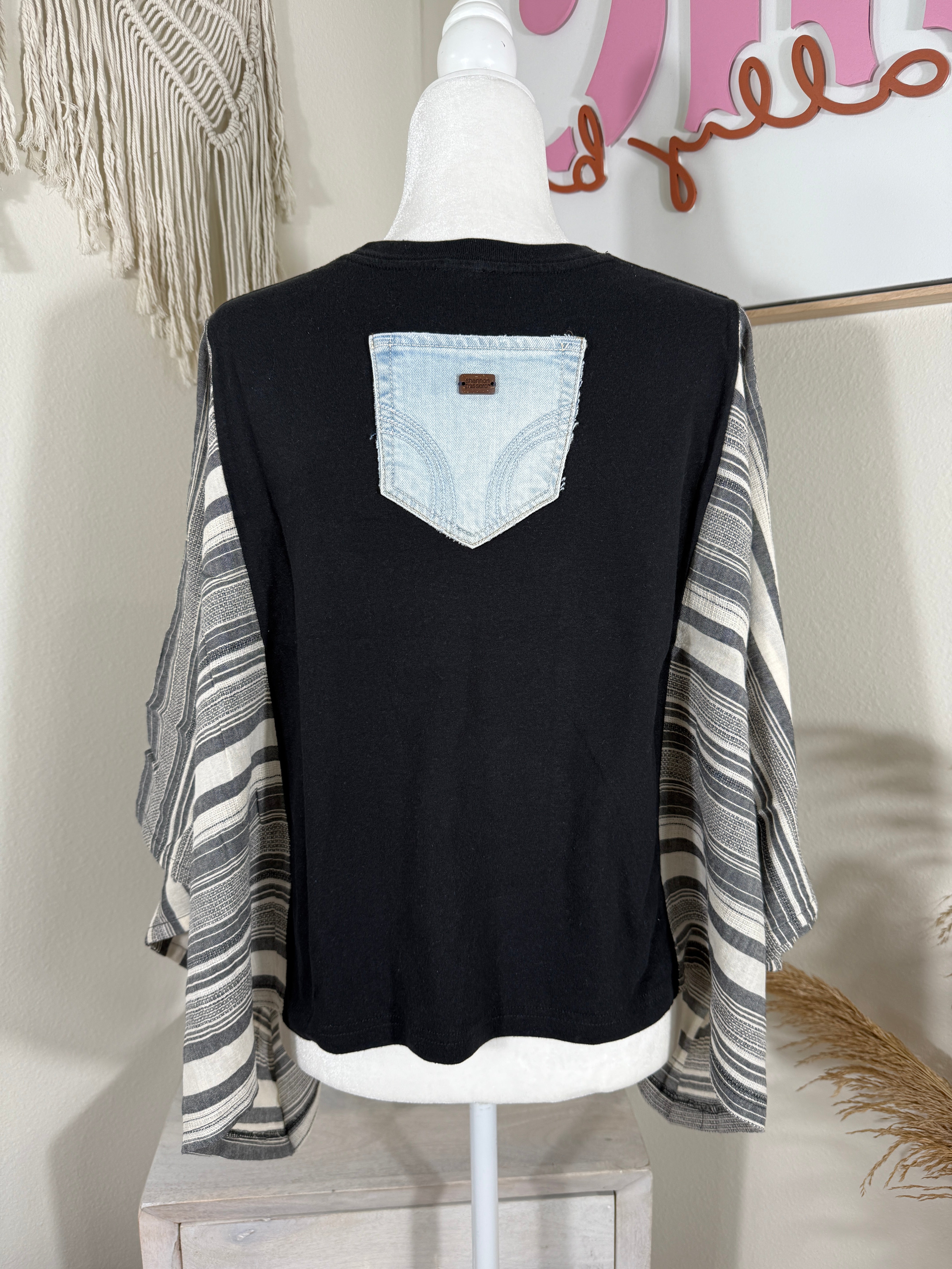Purple Rain Mix & Match Tee Black Stripe