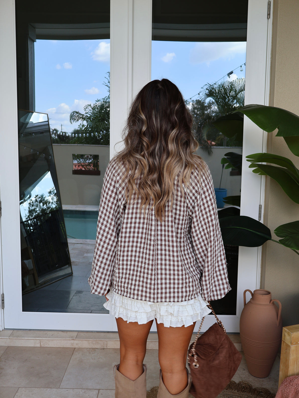 Charlotte Ruffle Mini Skort Cream