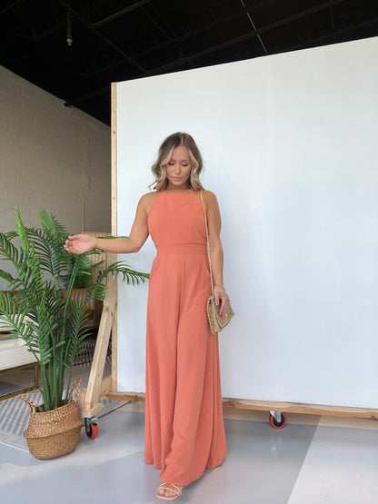 Reception Time Jumpsuit Orange